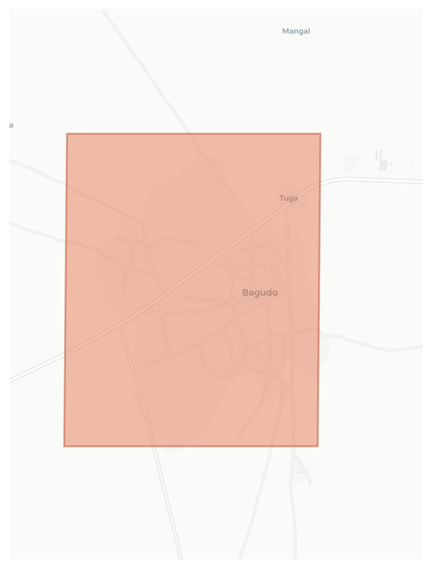Bagudo geographic map