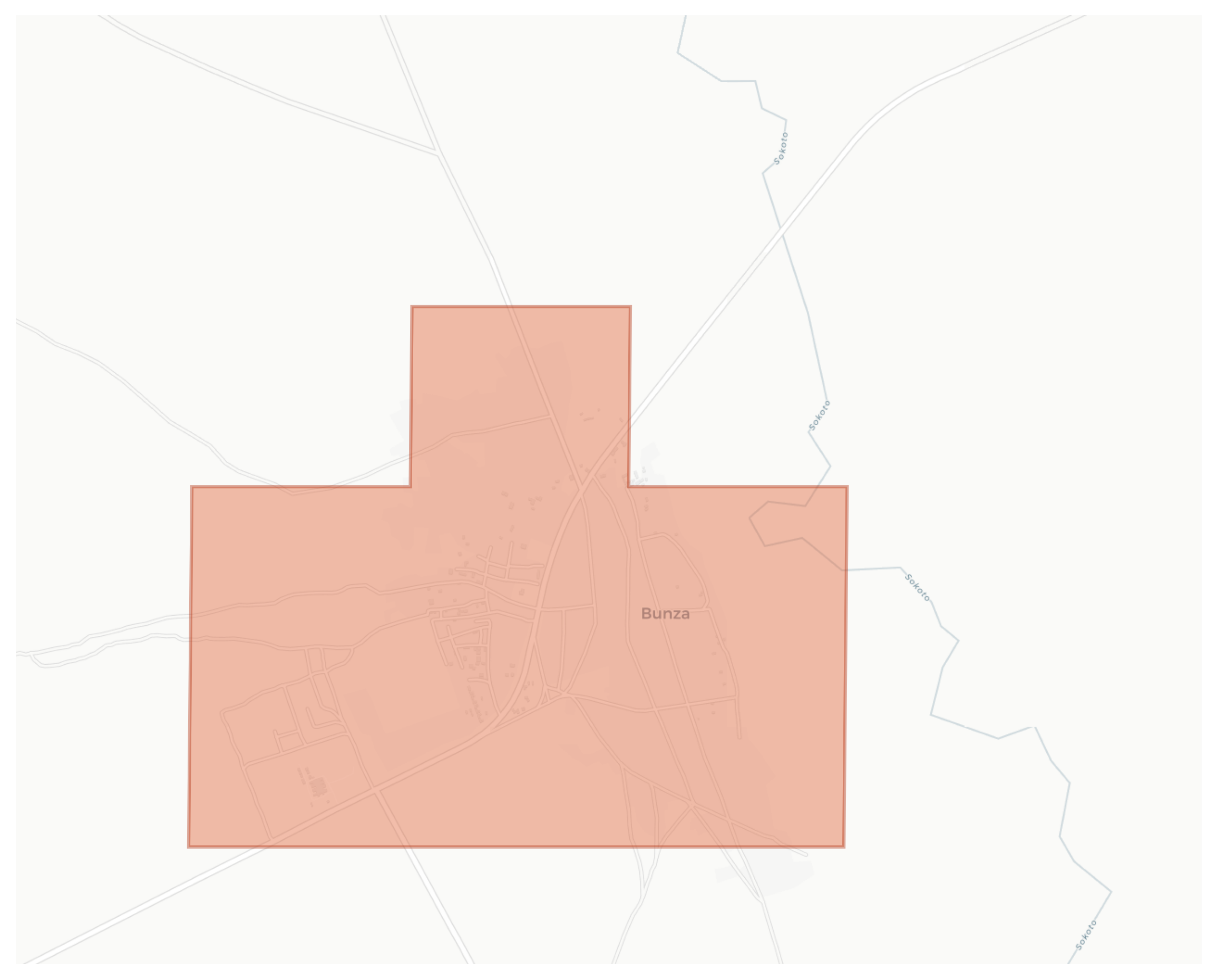 Bunza geographic map