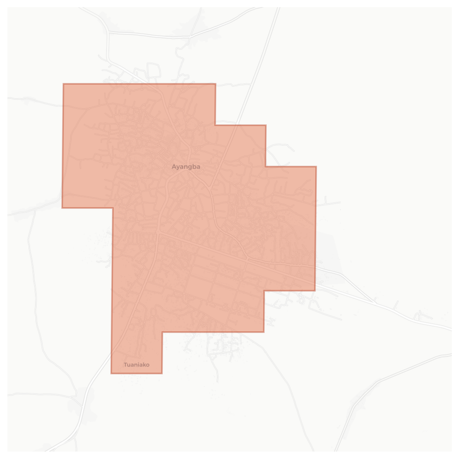 Ayangba geographic map