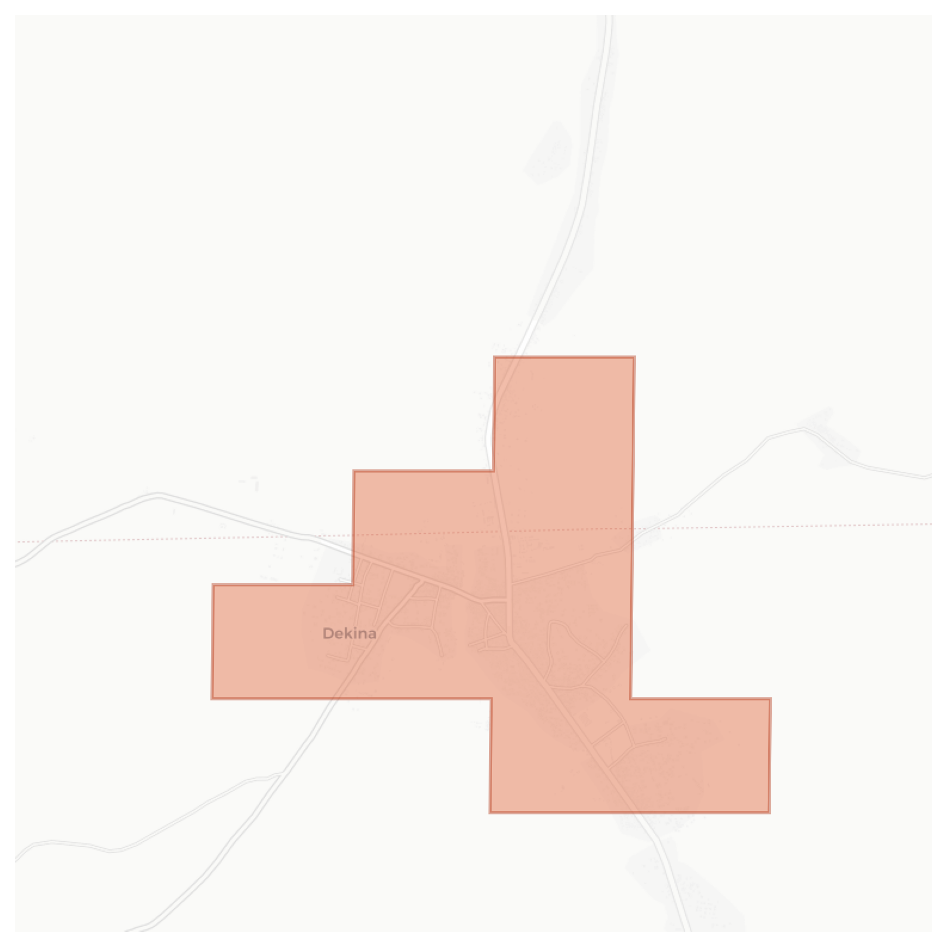 Dekina geographic map