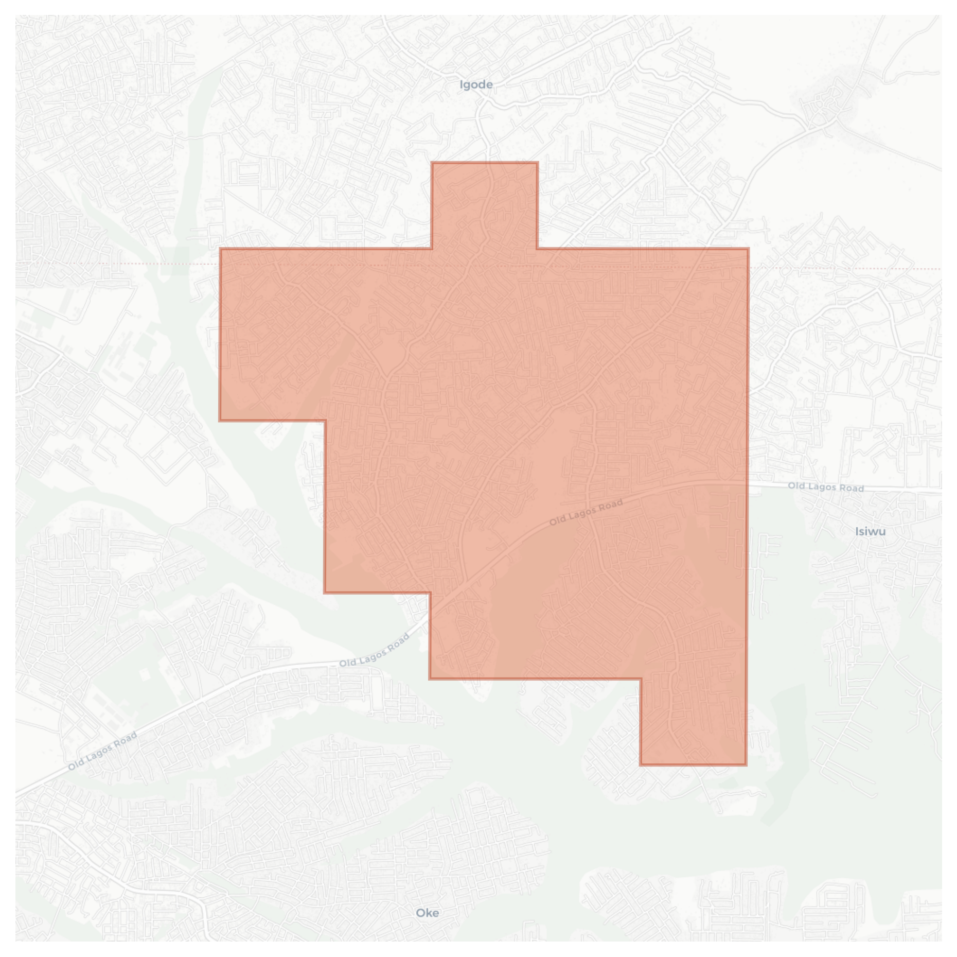 Agbaku geographic map