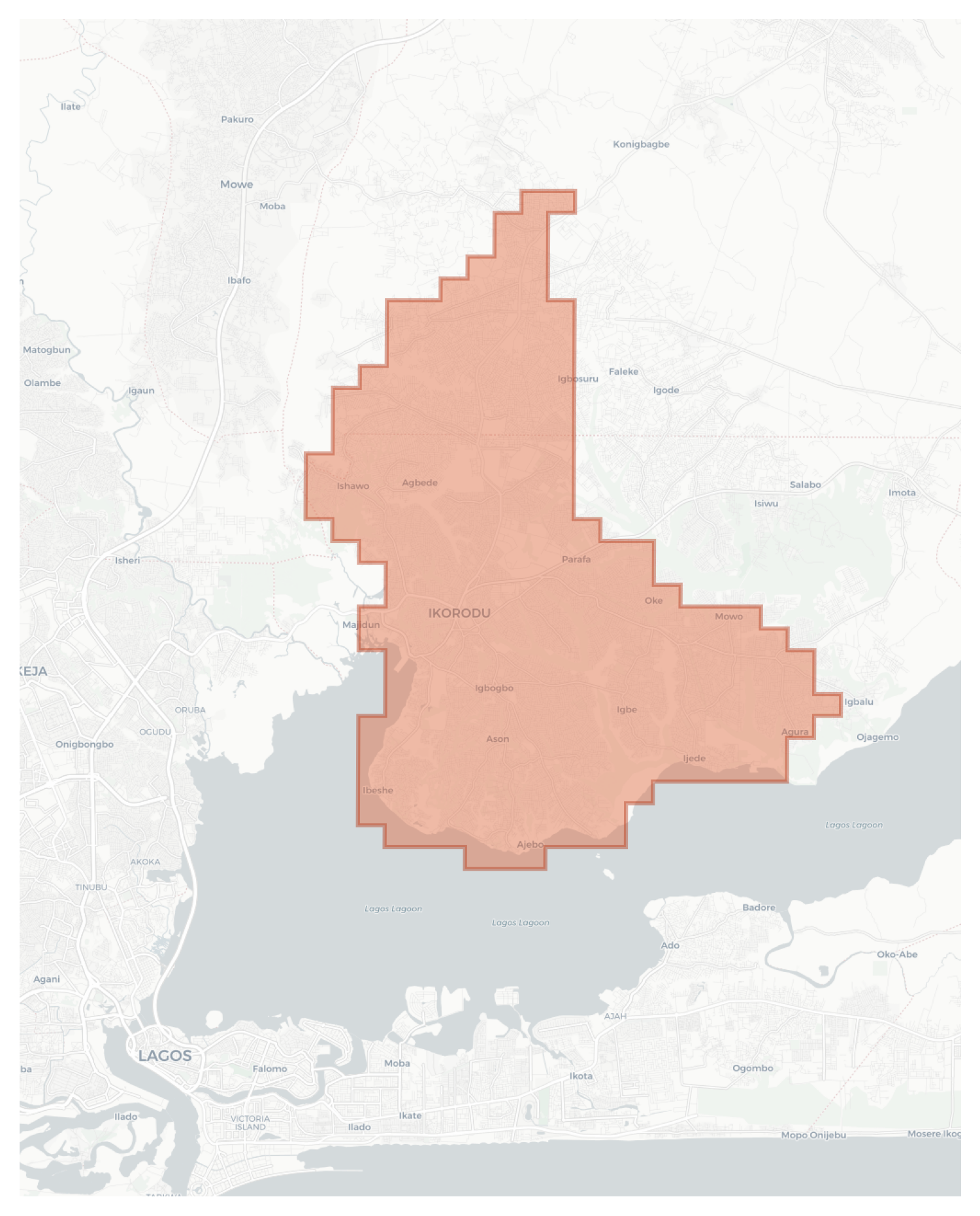 Ikorodu geographic map
