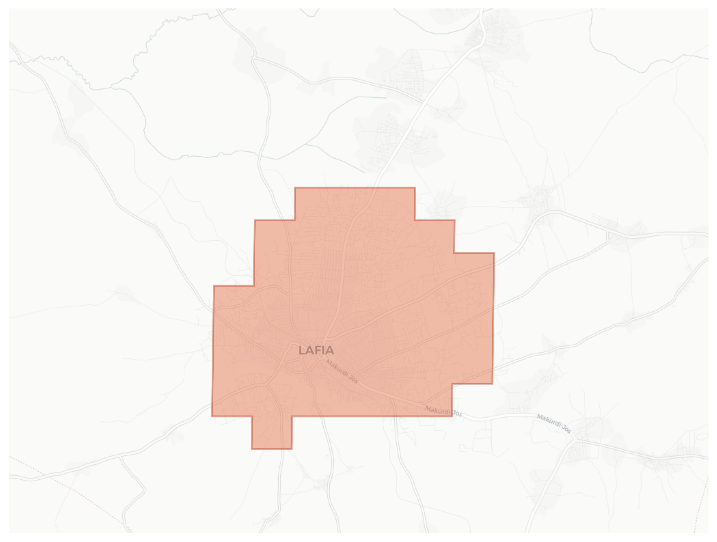 Lafia geographic map