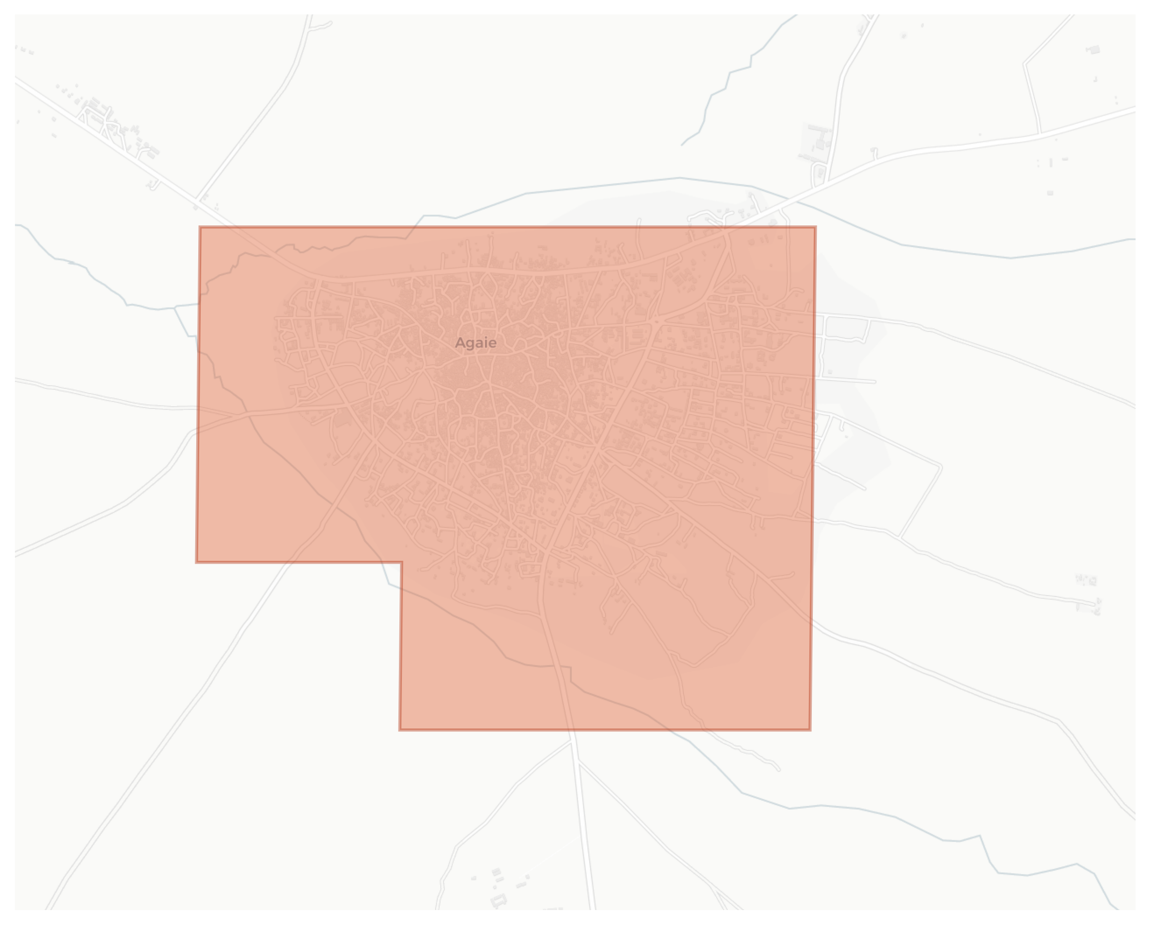 Agaie geographic map