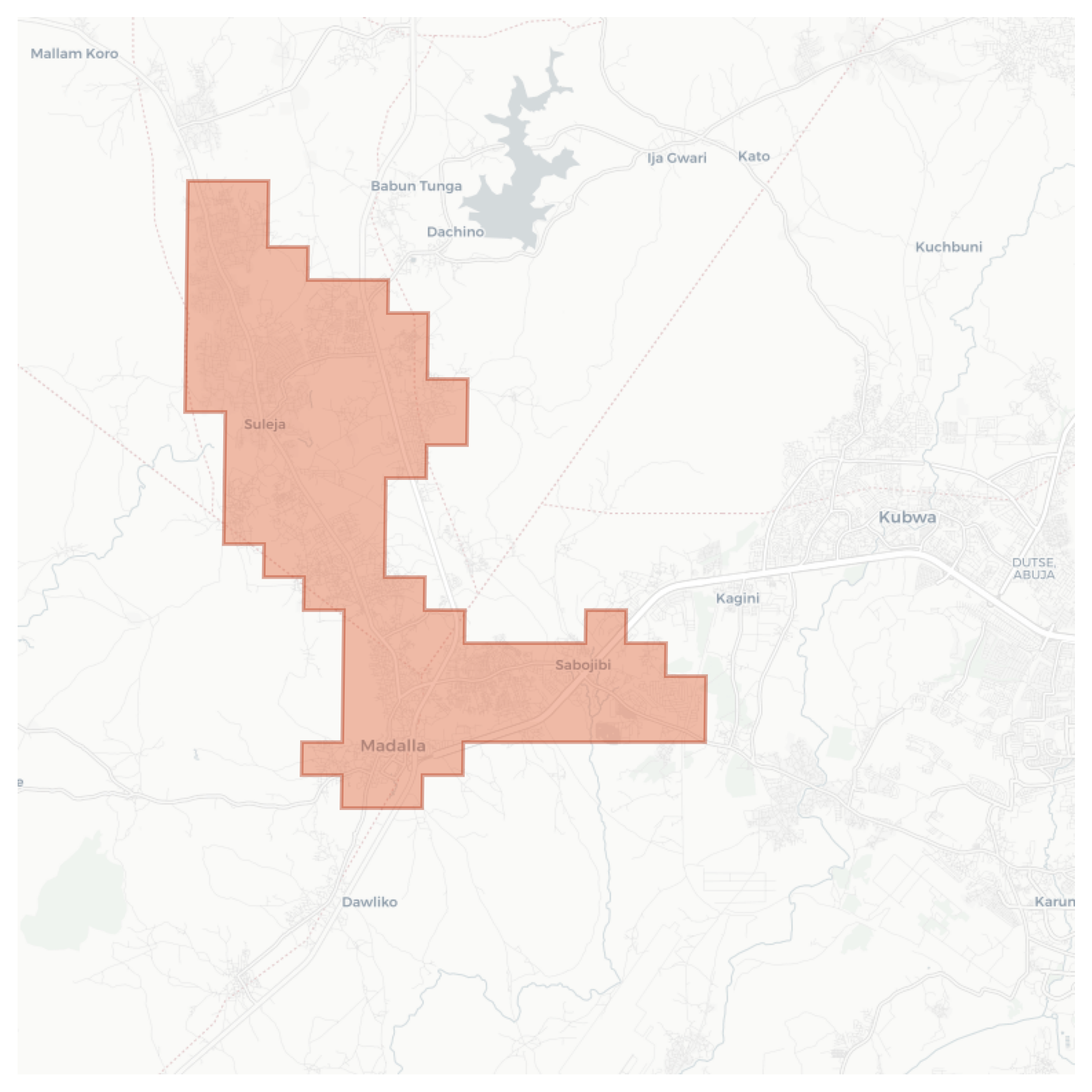Madalla geographic map
