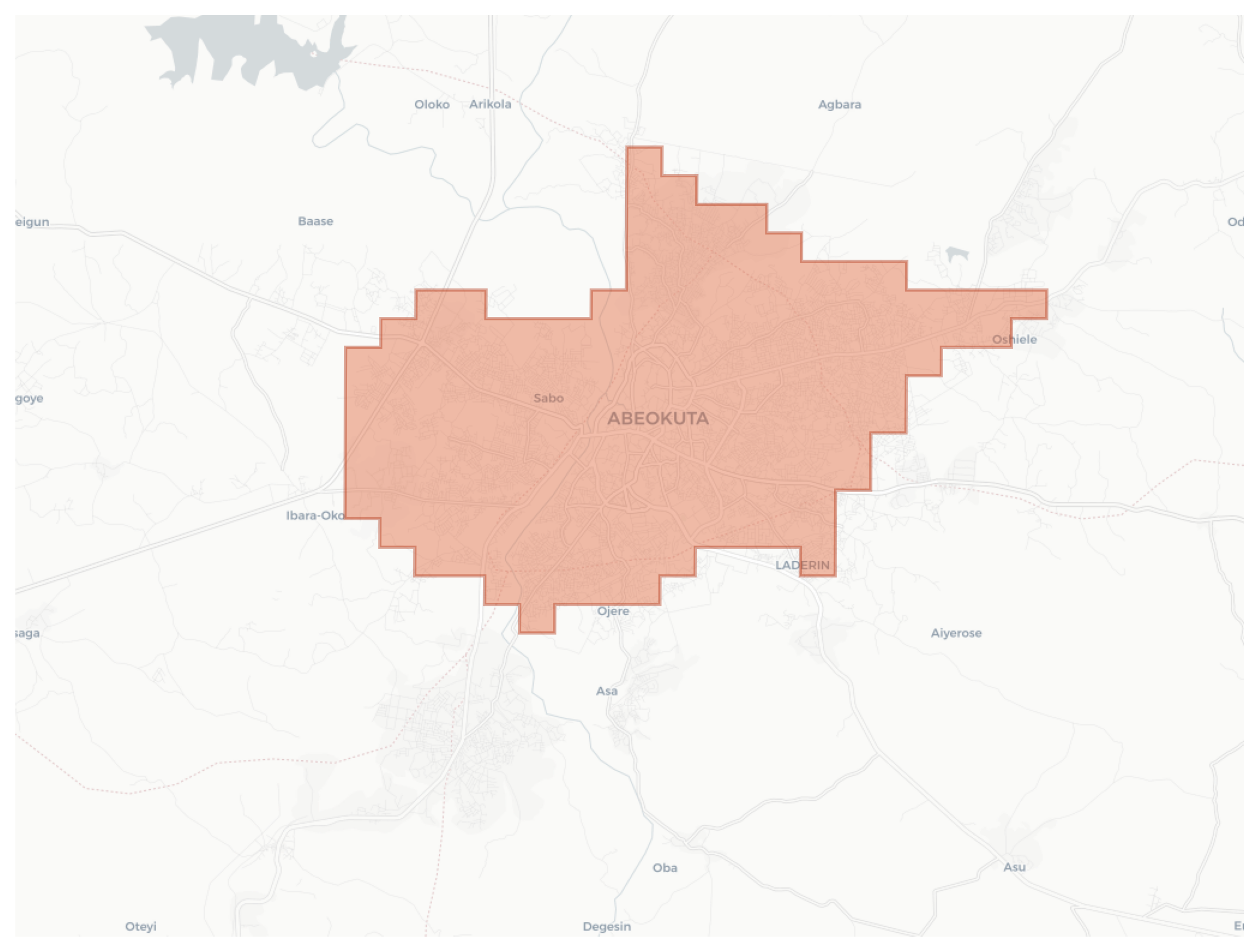 Abeokuta geographic map