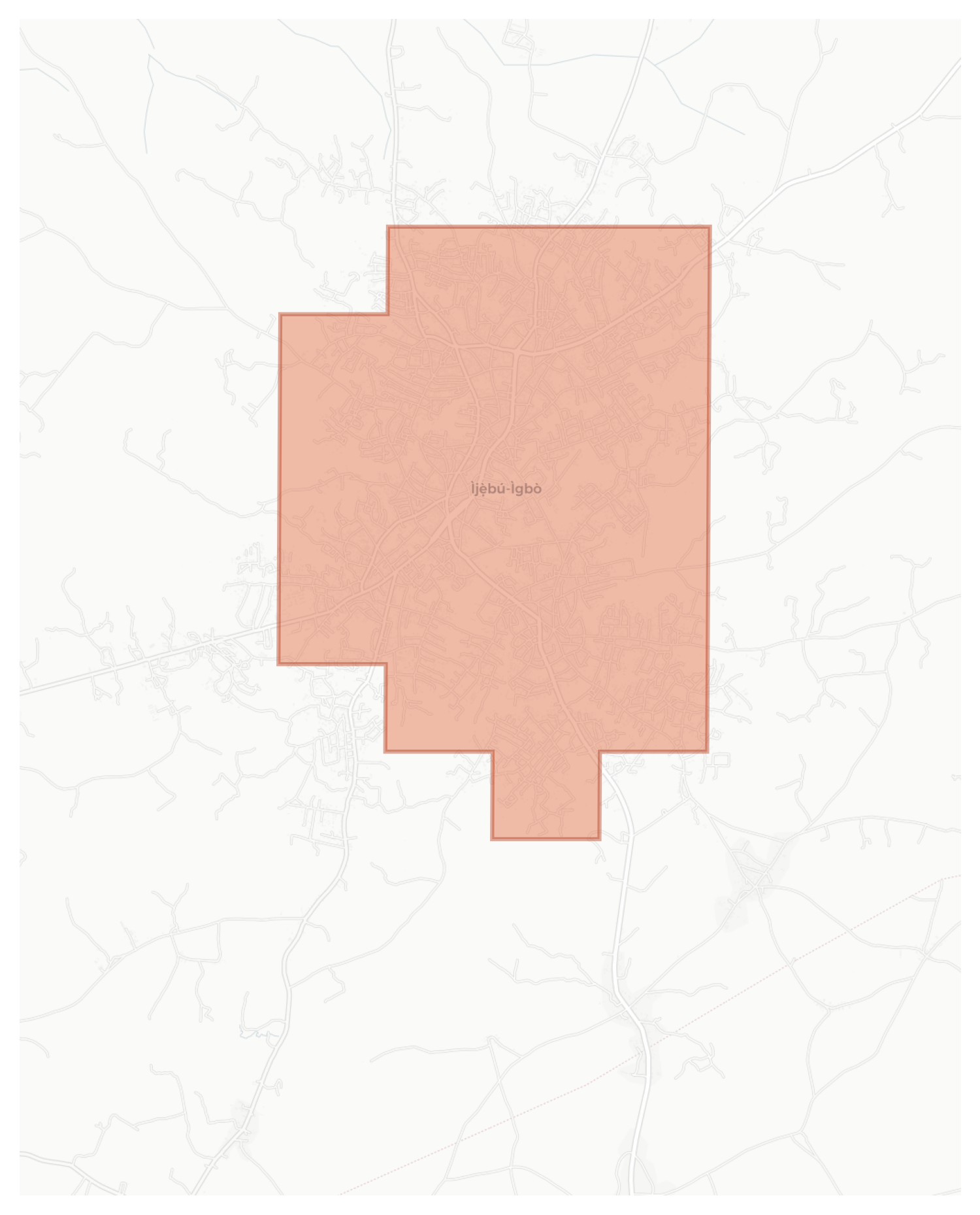 Ijebu-Igbo geographic map