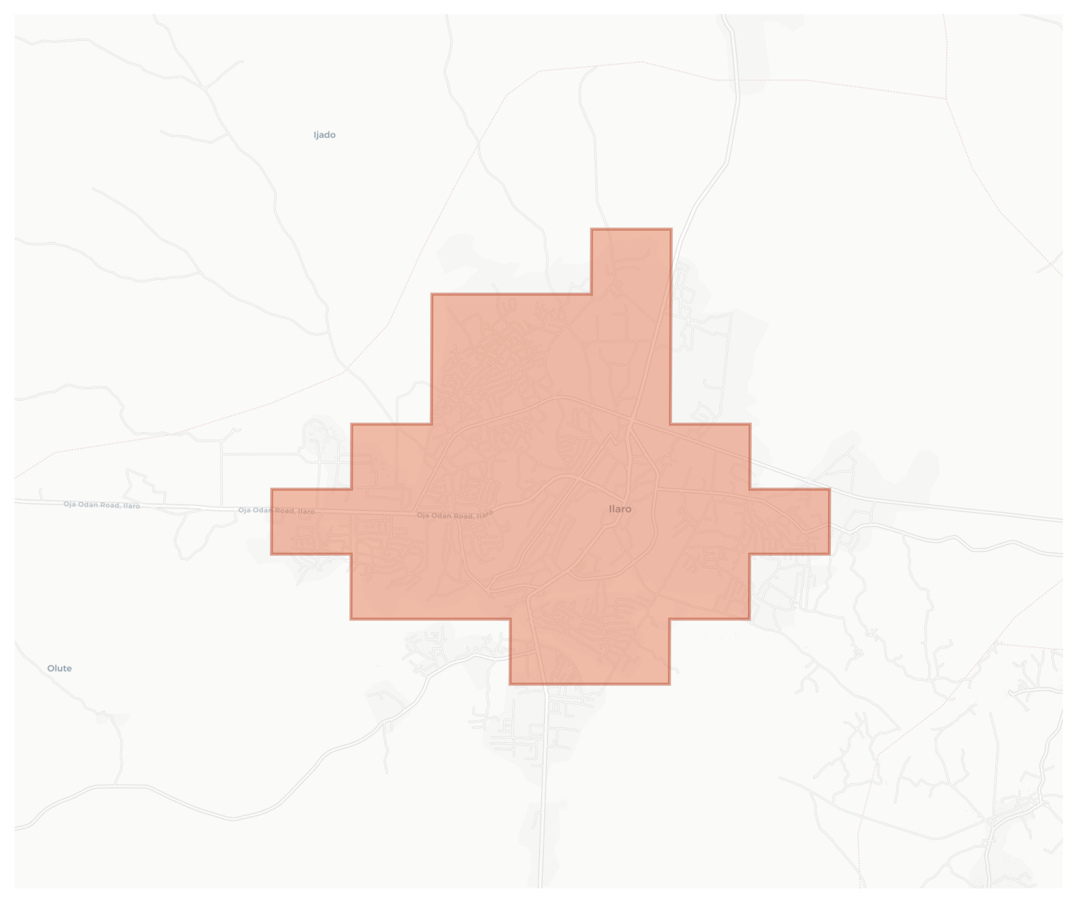 Ilaro geographic map