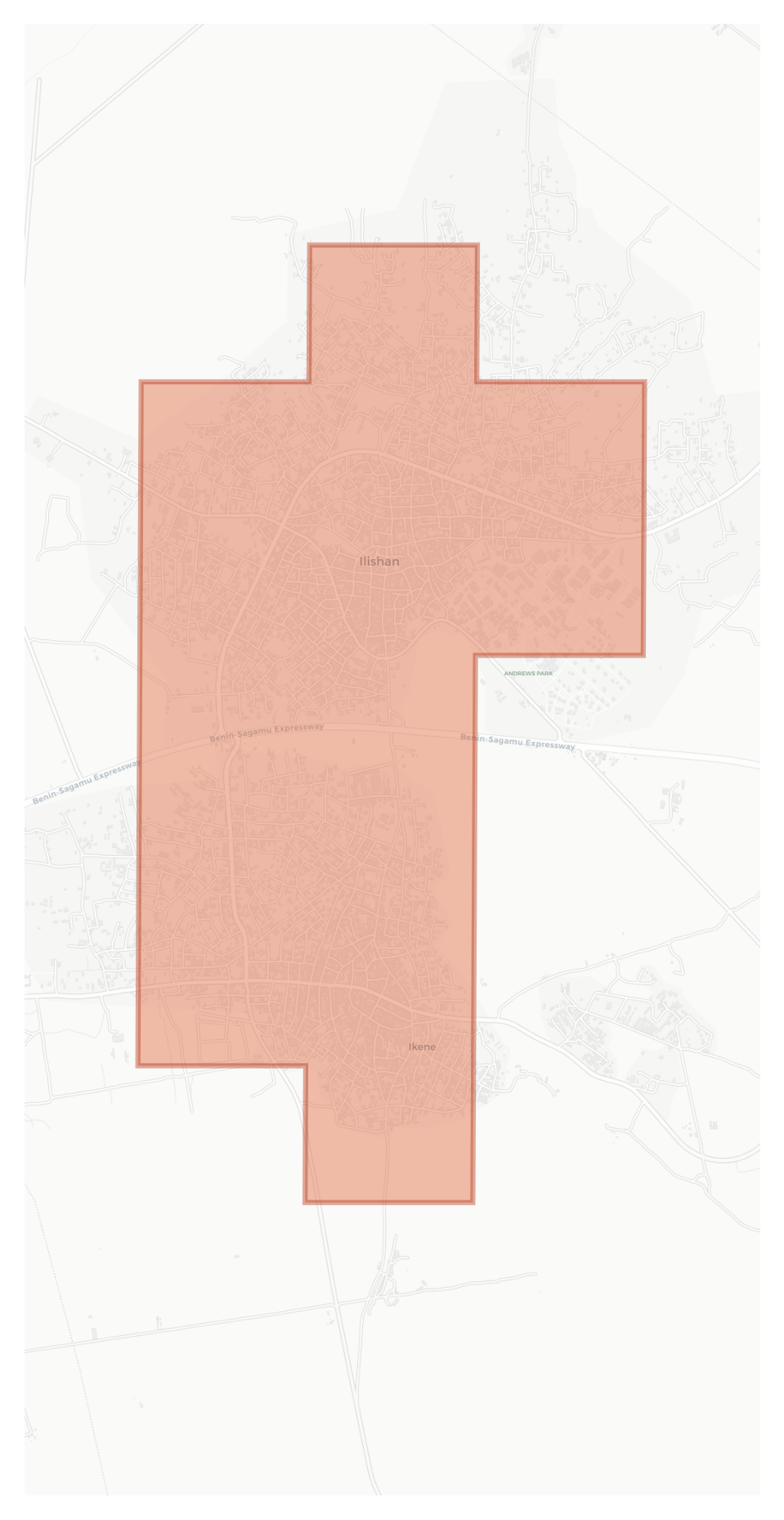 Ilishan geographic map