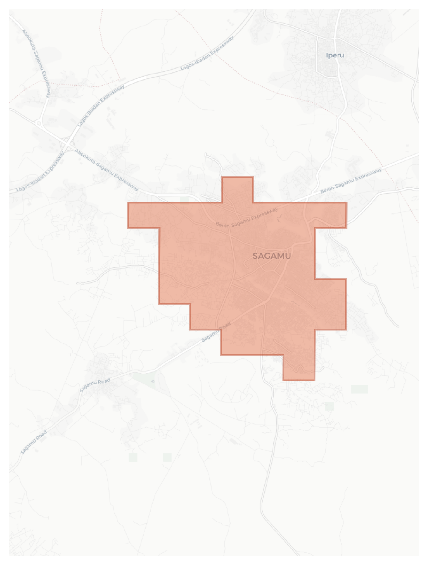 Sagamu geographic map