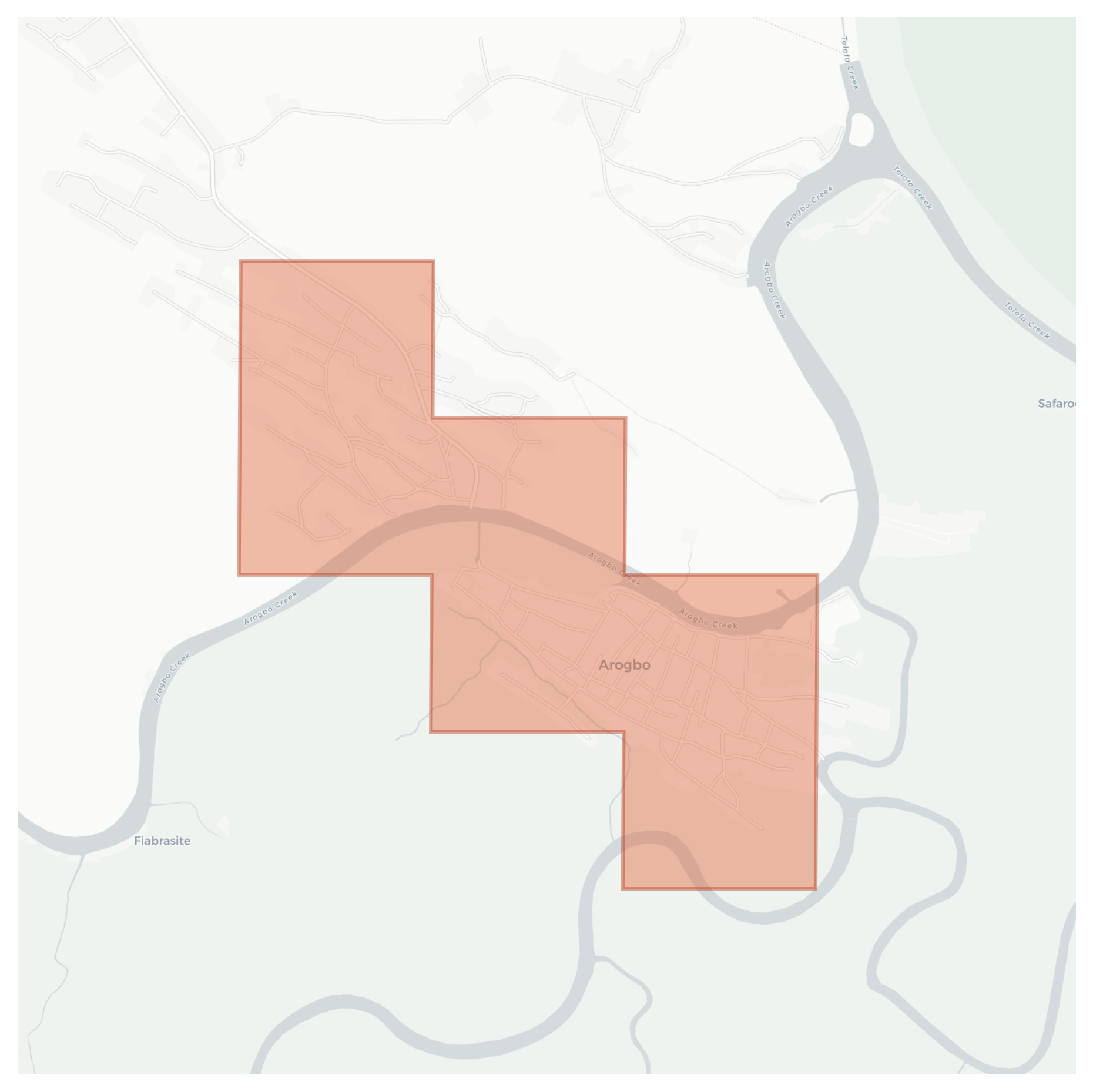 Arogbo geographic map