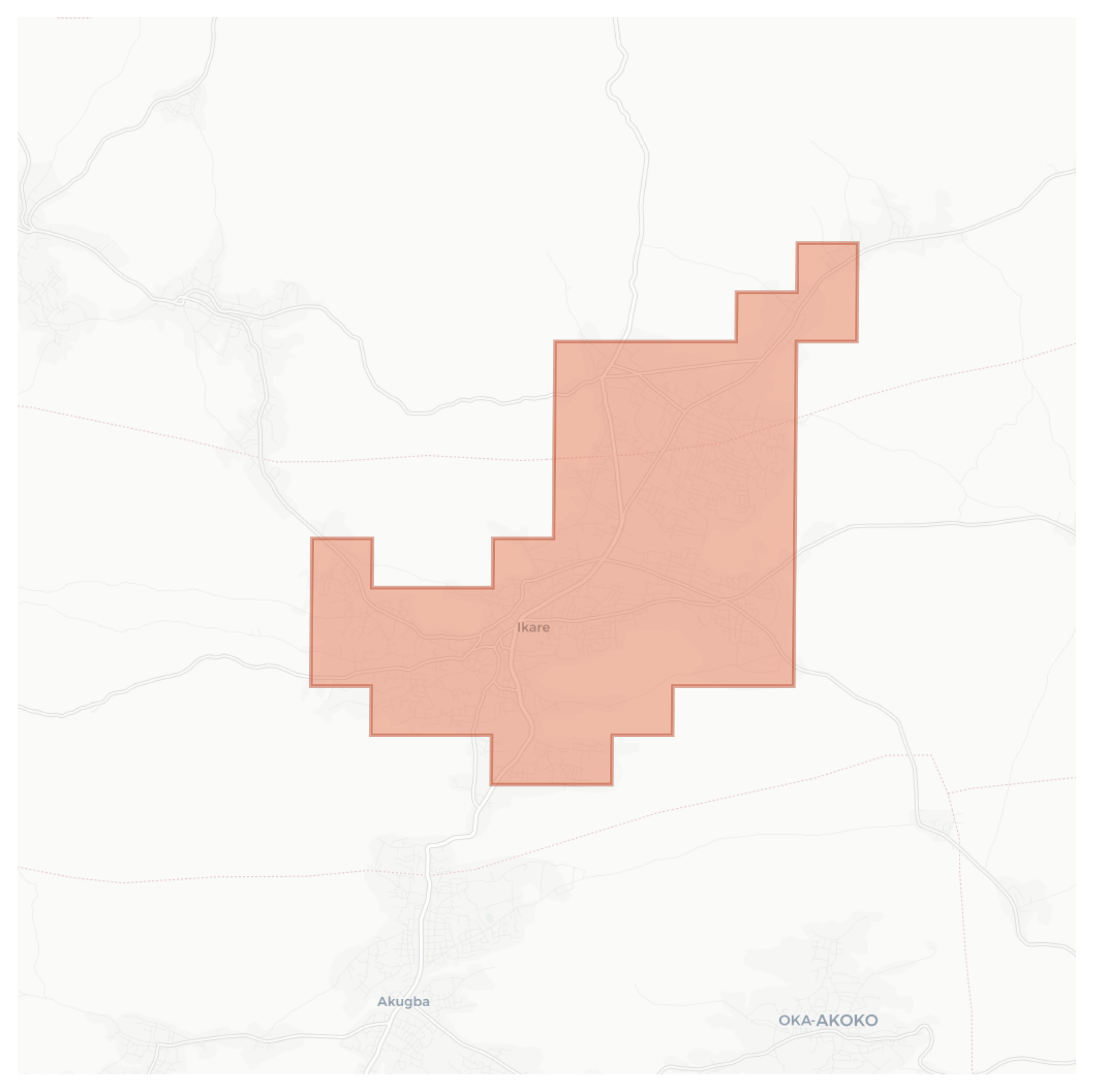Ikare geographic map