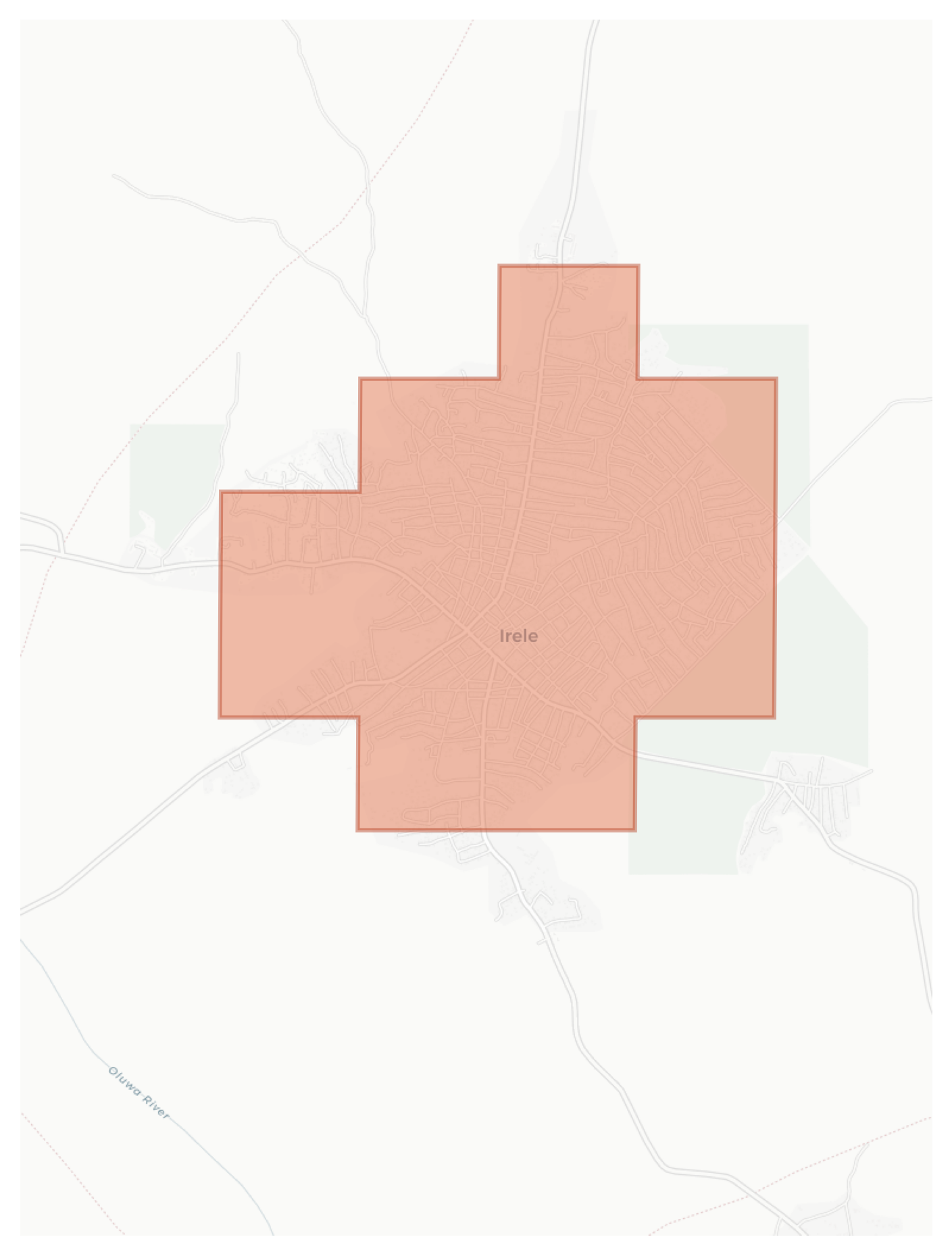 Irele geographic map