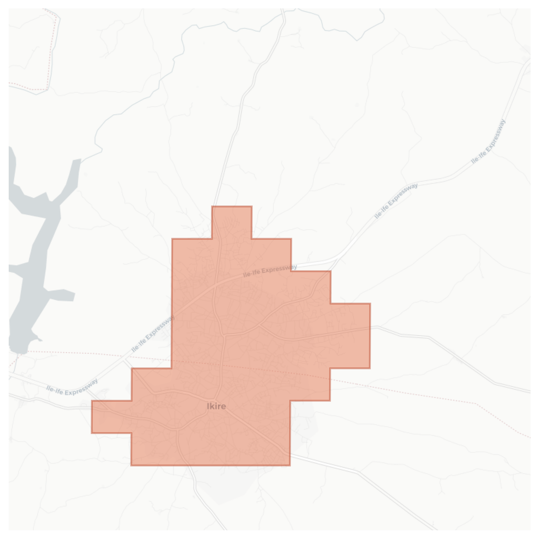 Ikire geographic map