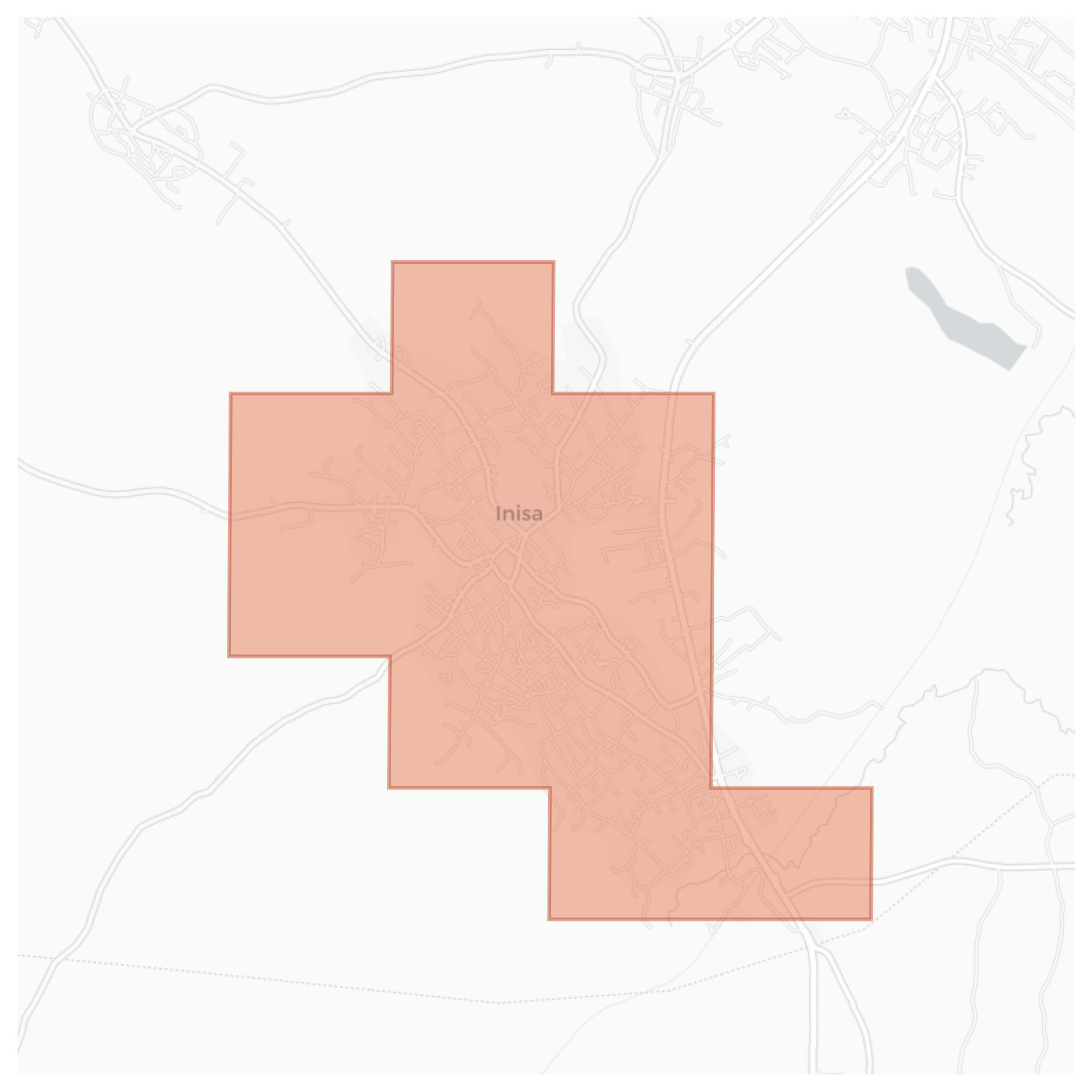 Inisa geographic map