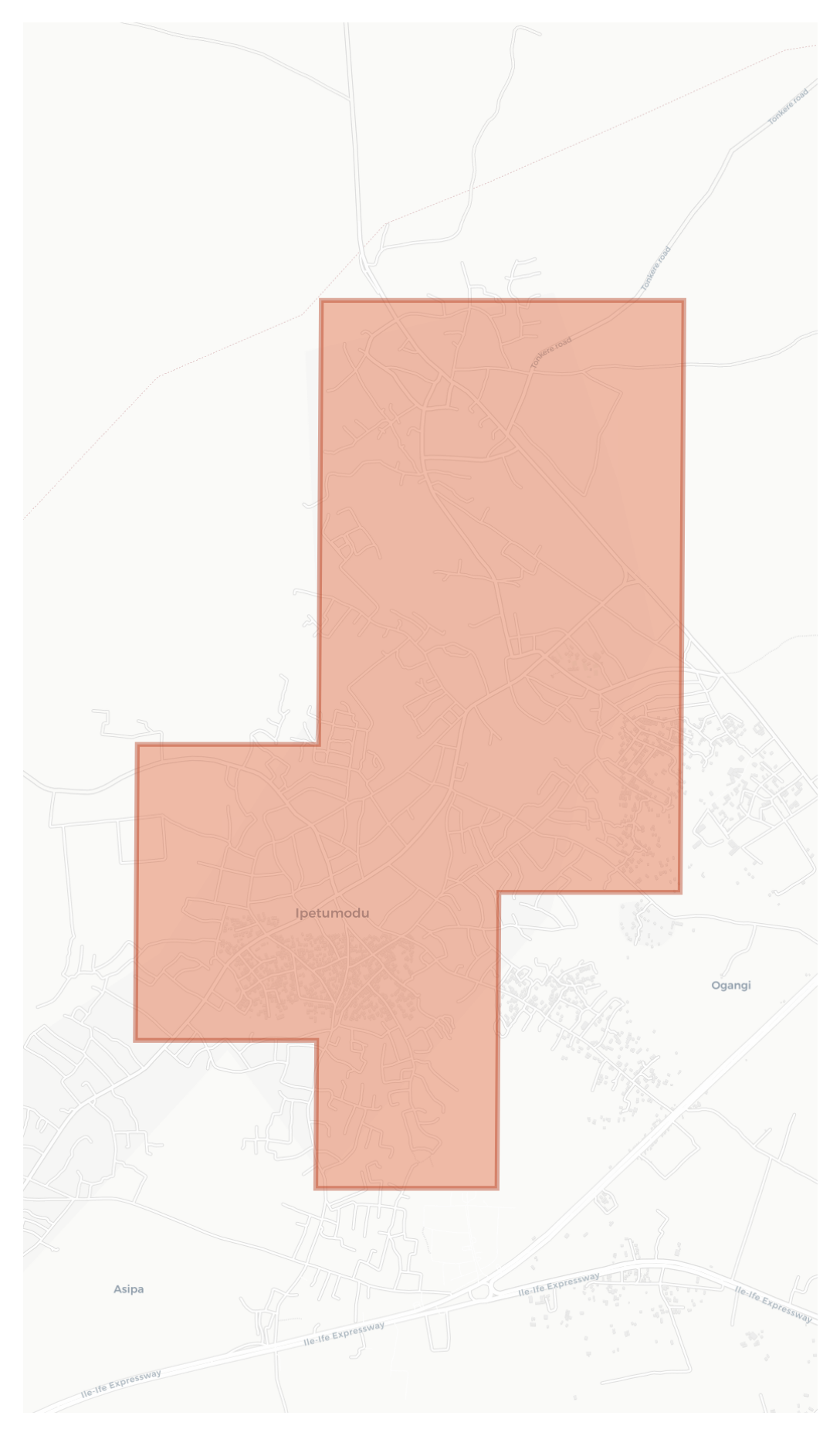 Ipetumodu geographic map