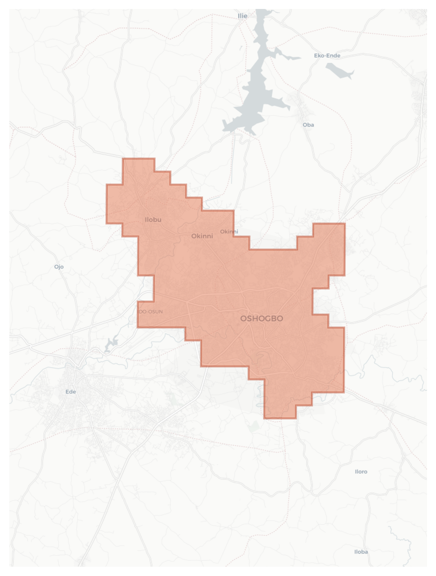 Oshogbo geographic map