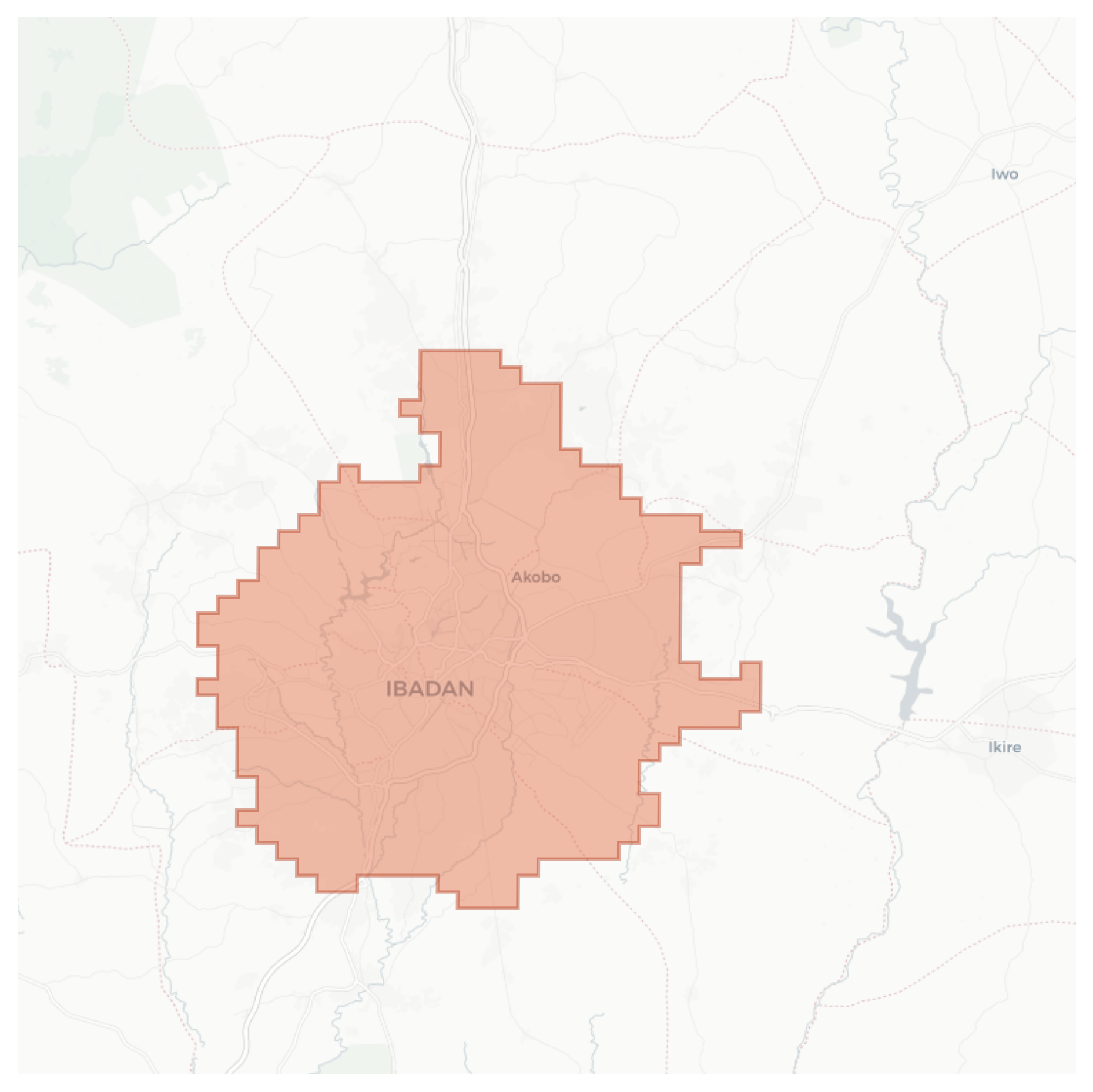 Ibadan geographic map
