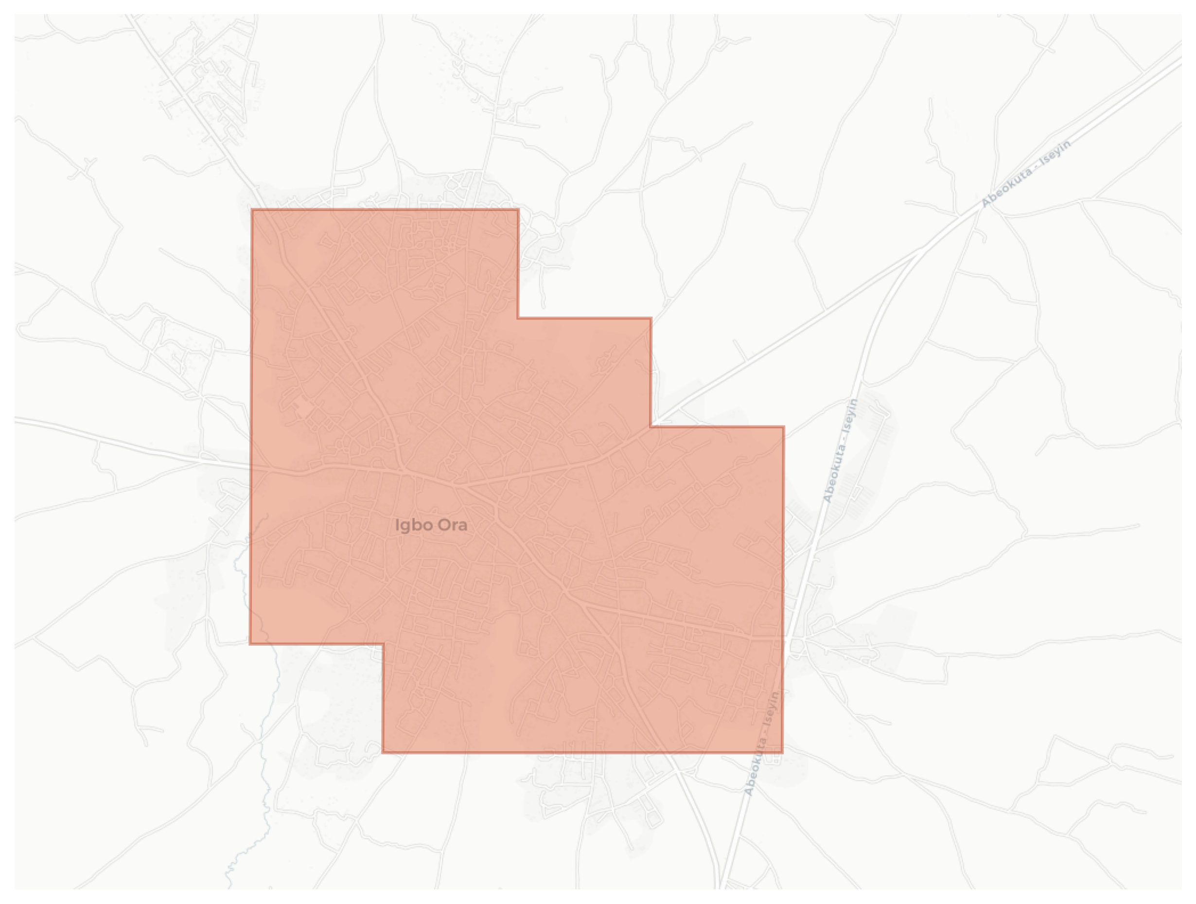 Igbo Ora geographic map