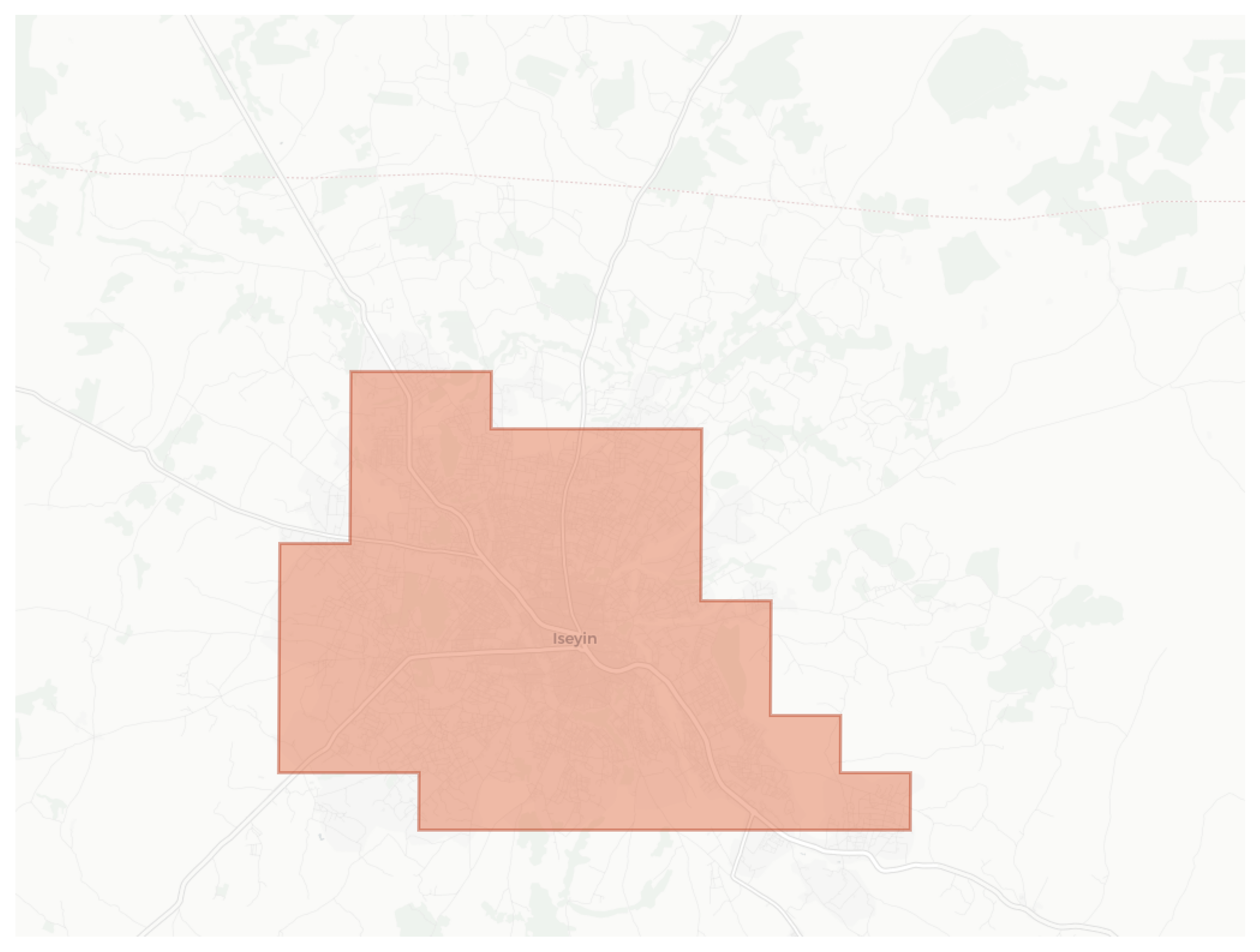 Iseyin geographic map