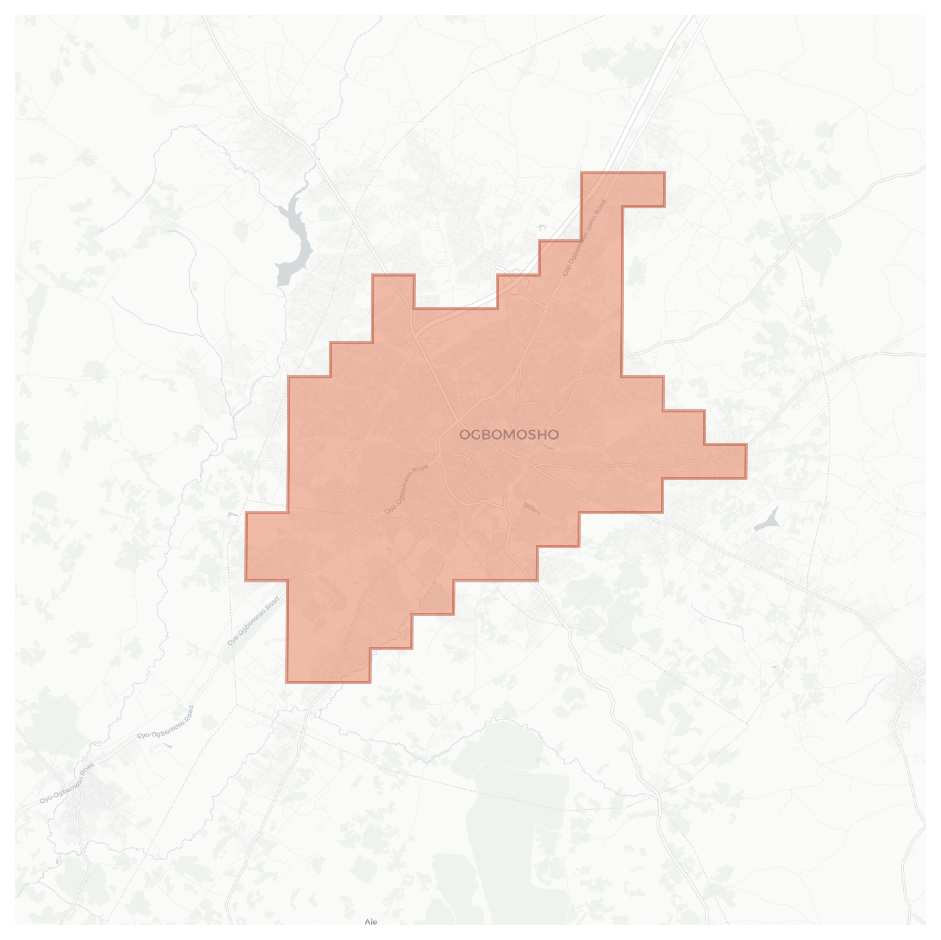 Ogbomosho geographic map