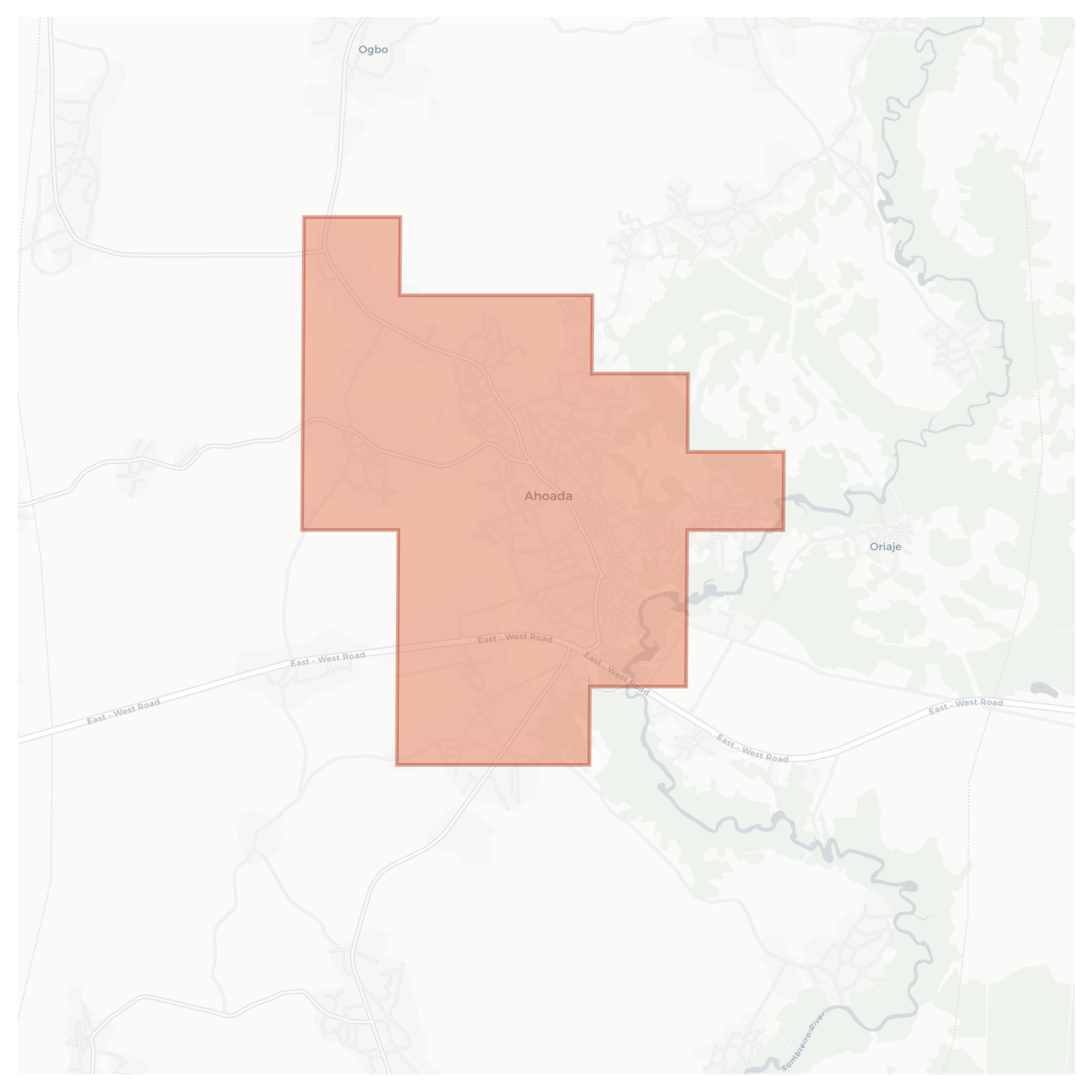 Ahoada geographic map