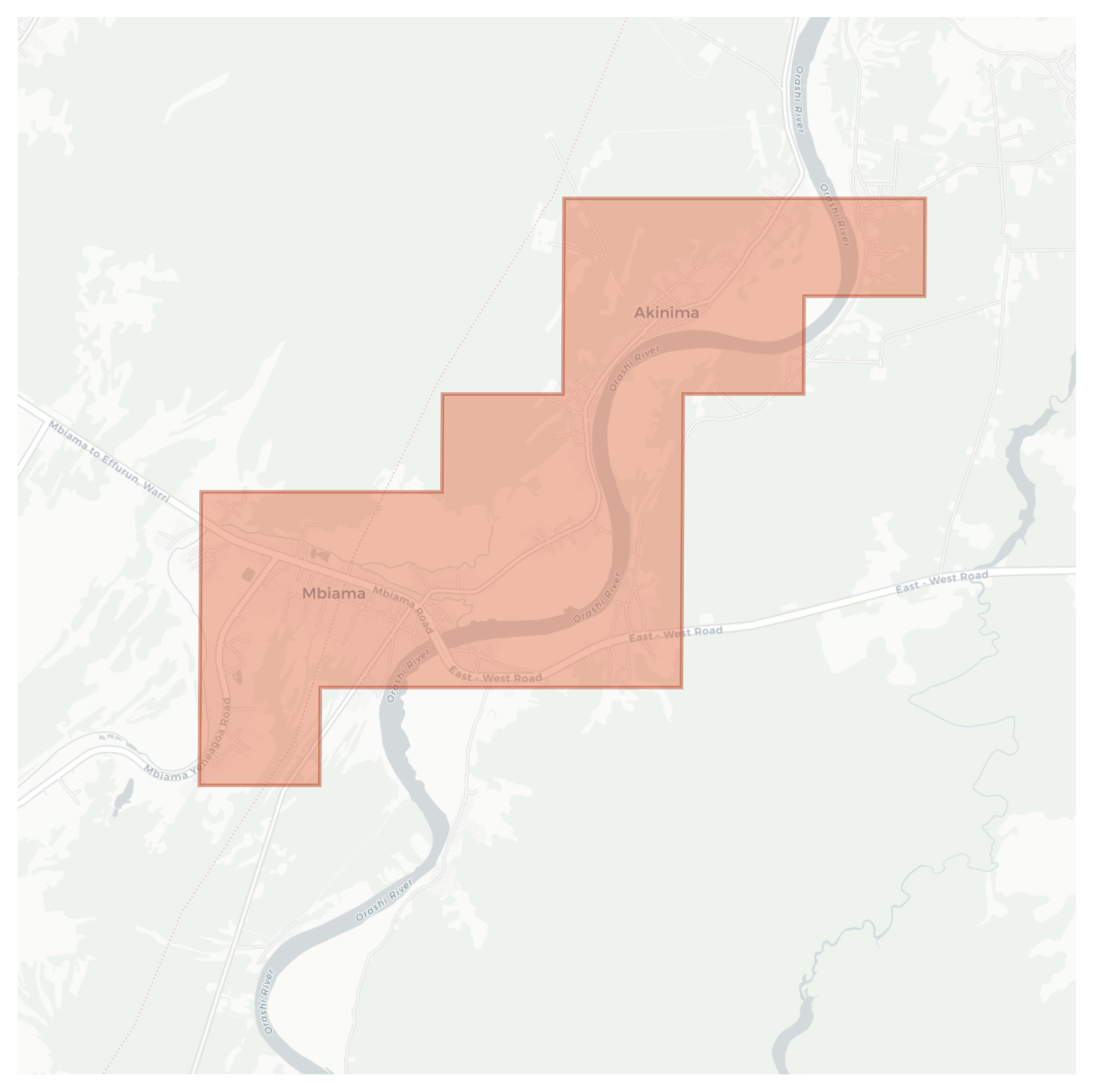 Akinima geographic map