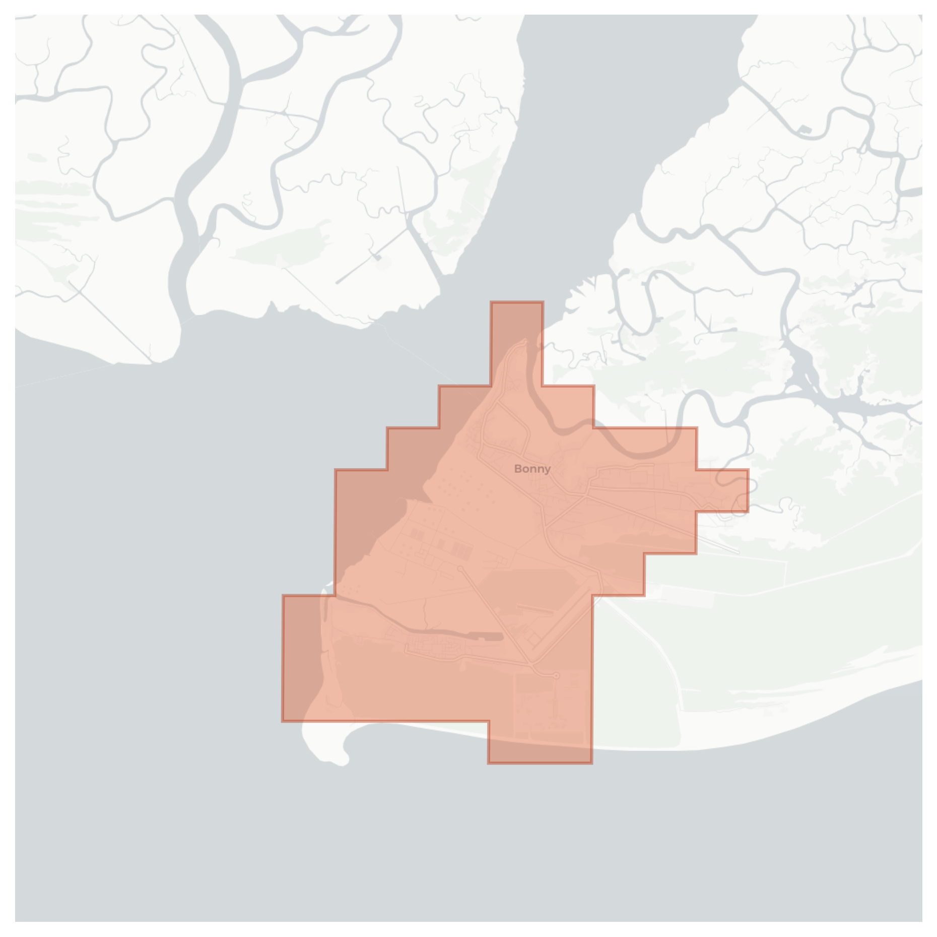 Bonny geographic map