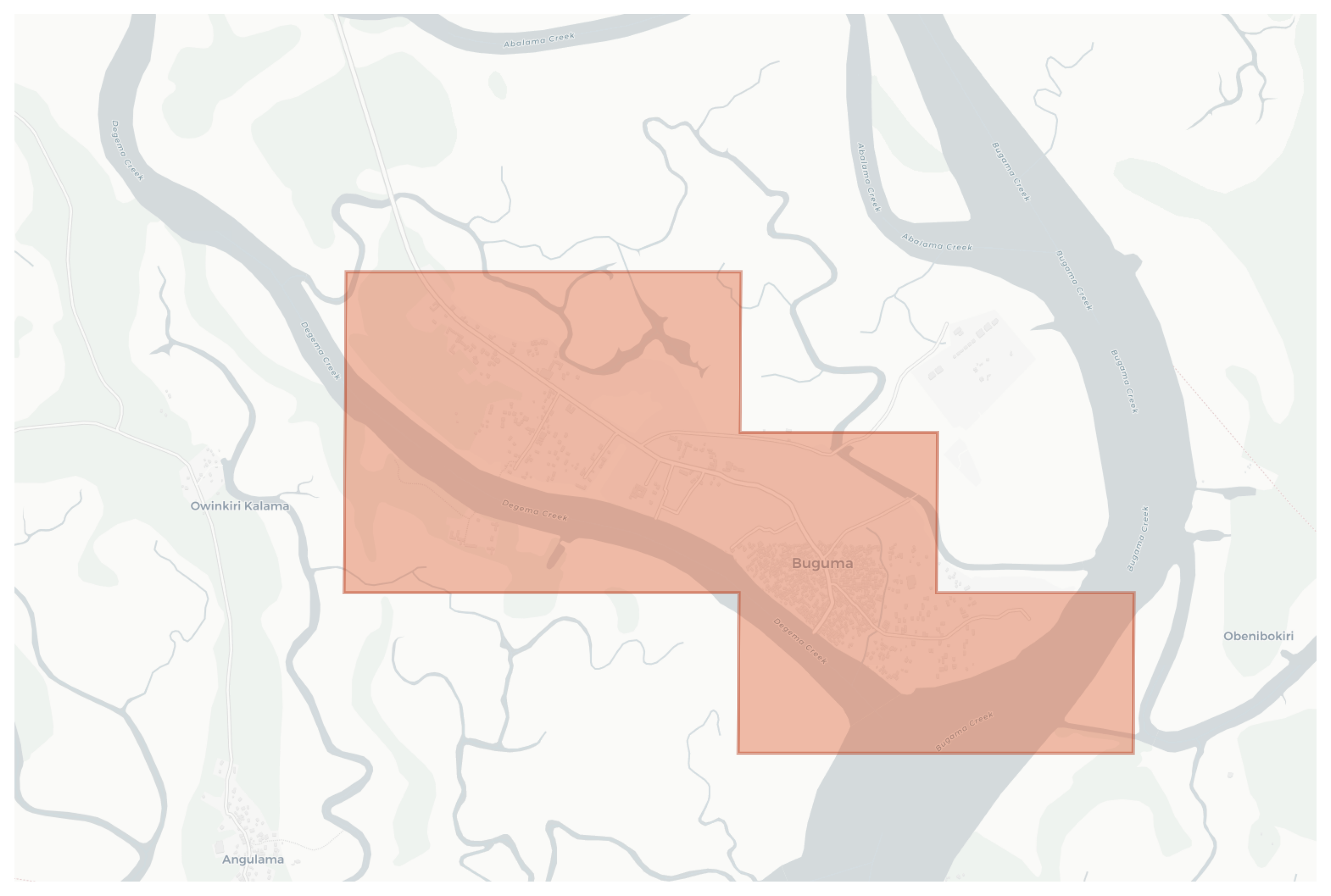 Bugama geographic map