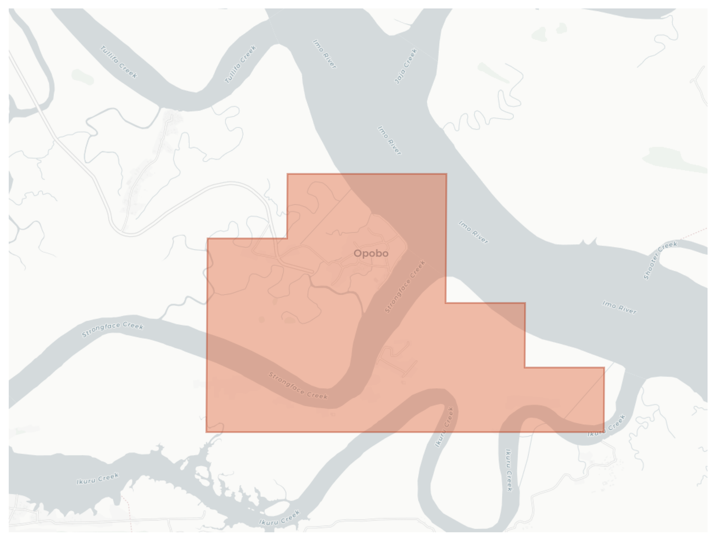 Opobo geographic map