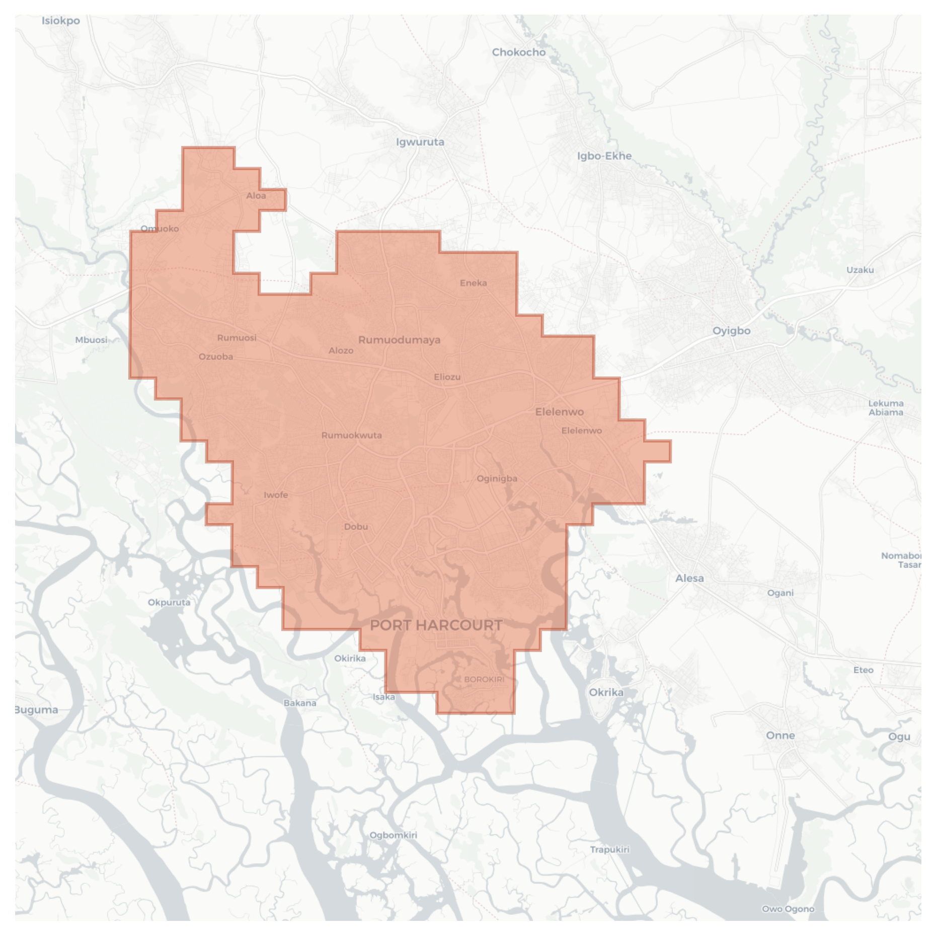Port Harcourt geographic map