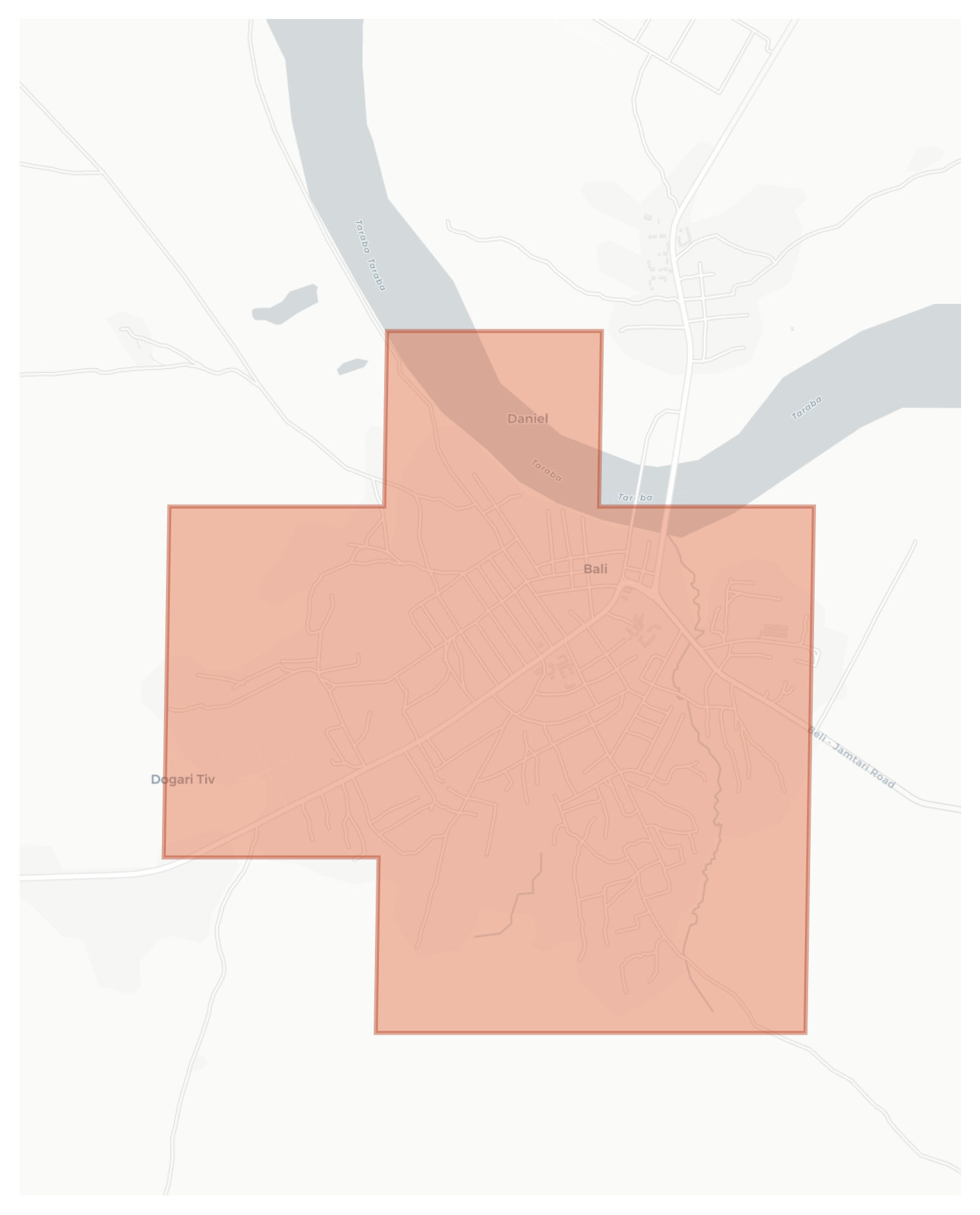 Dogari Tiv geographic map