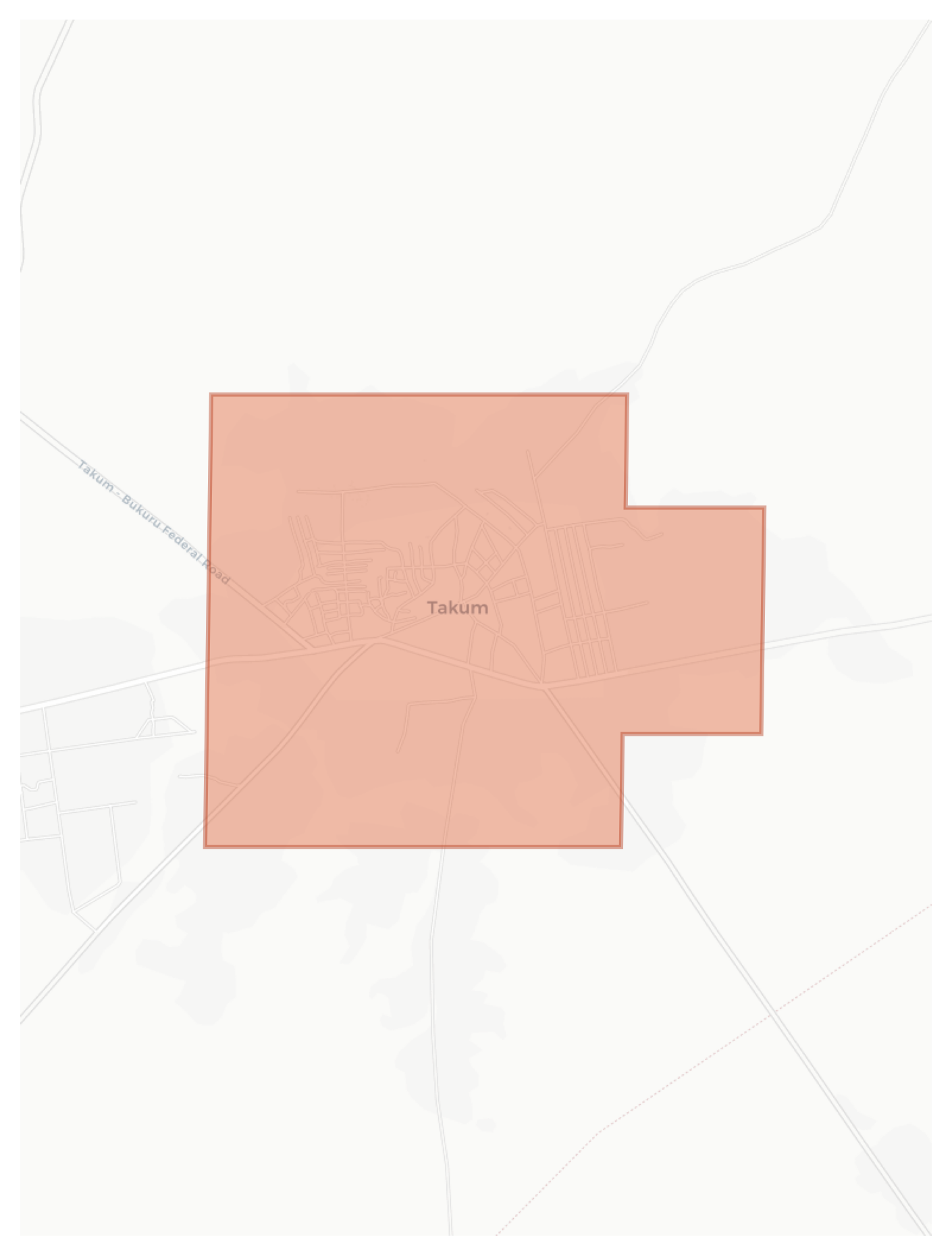Takum geographic map