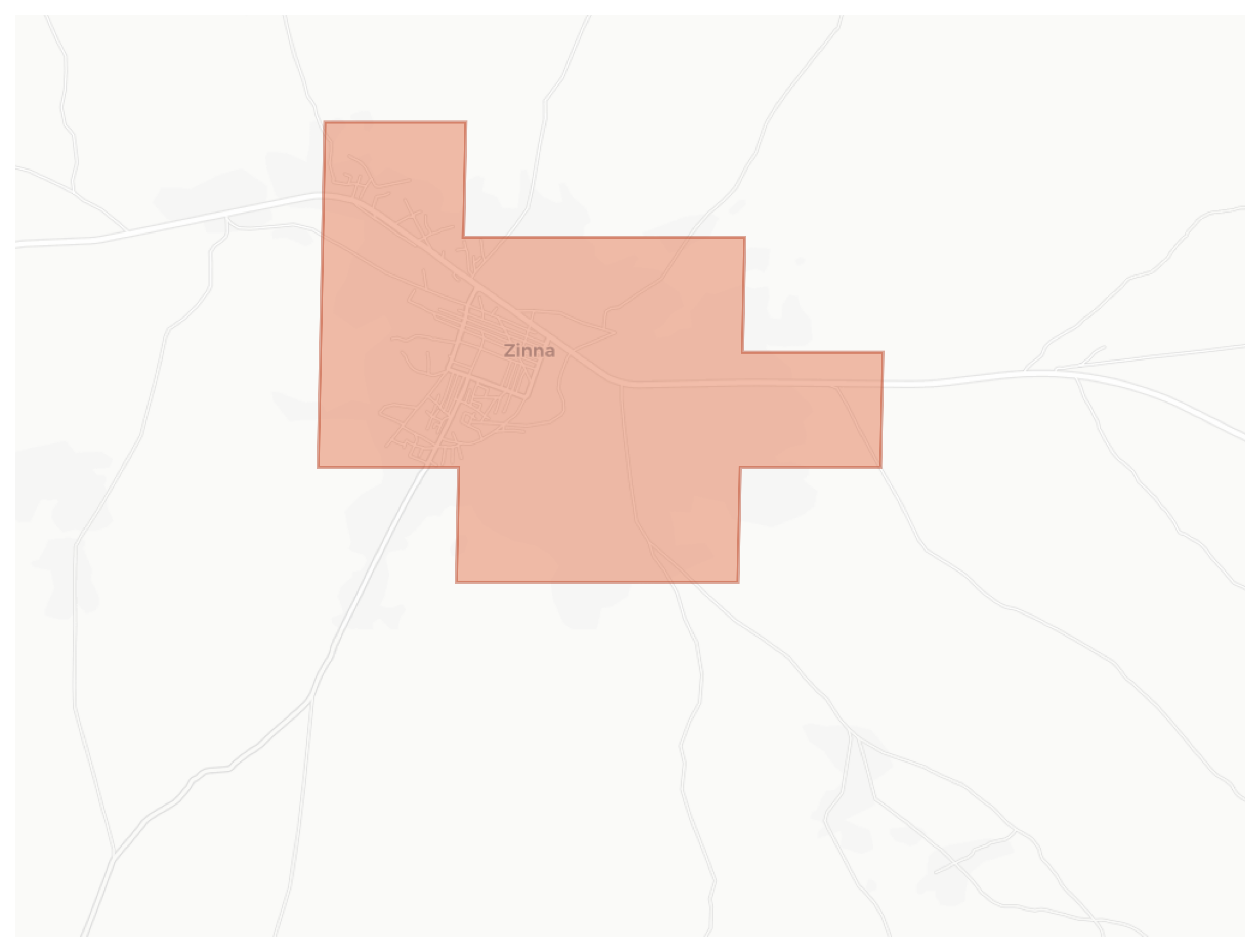 Zinna geographic map