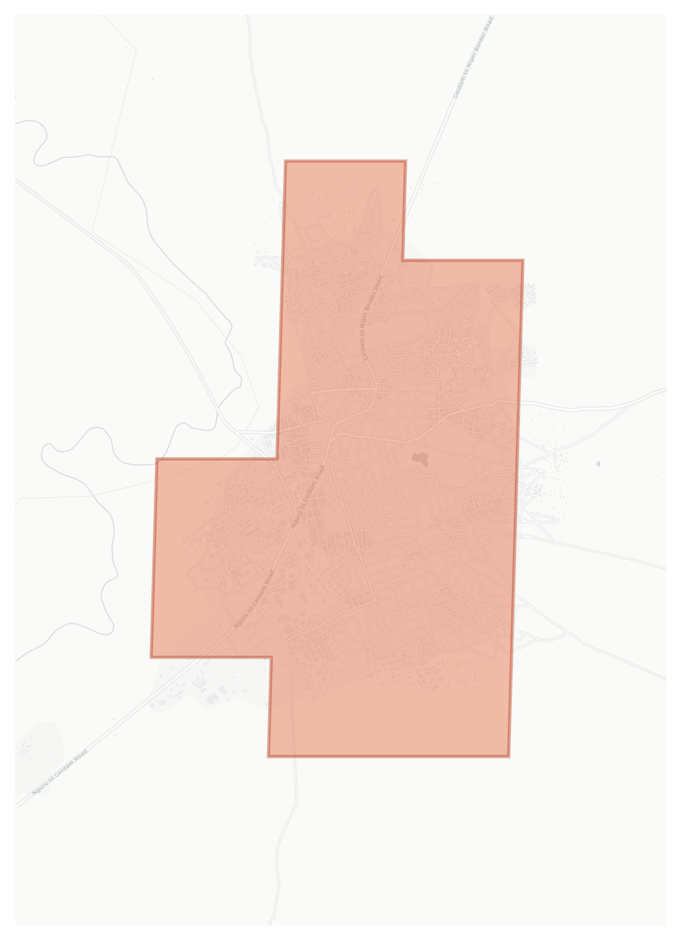 Geidam geographic map