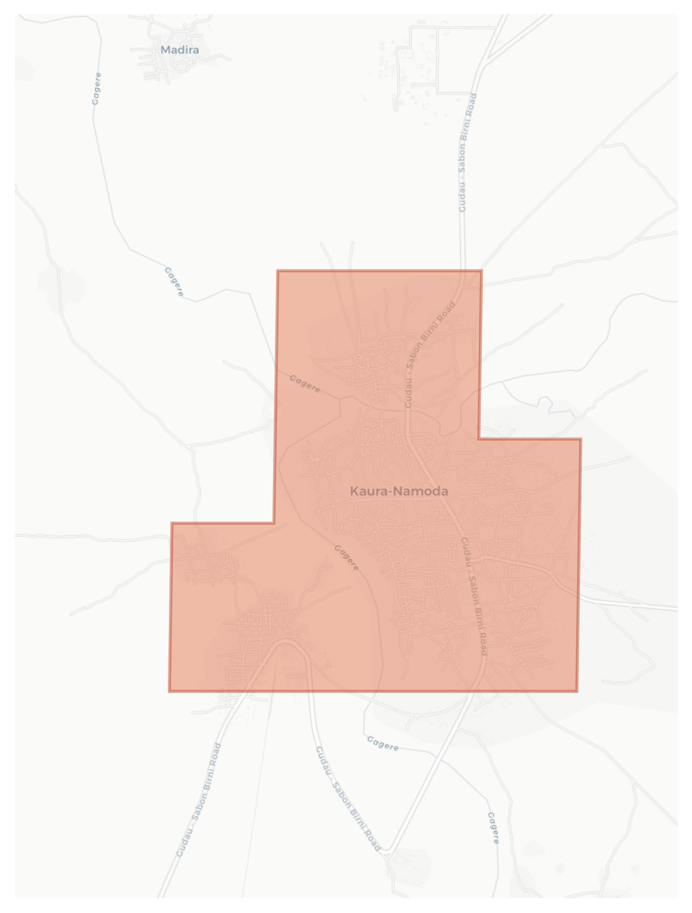 Kaura-Namoda geographic map