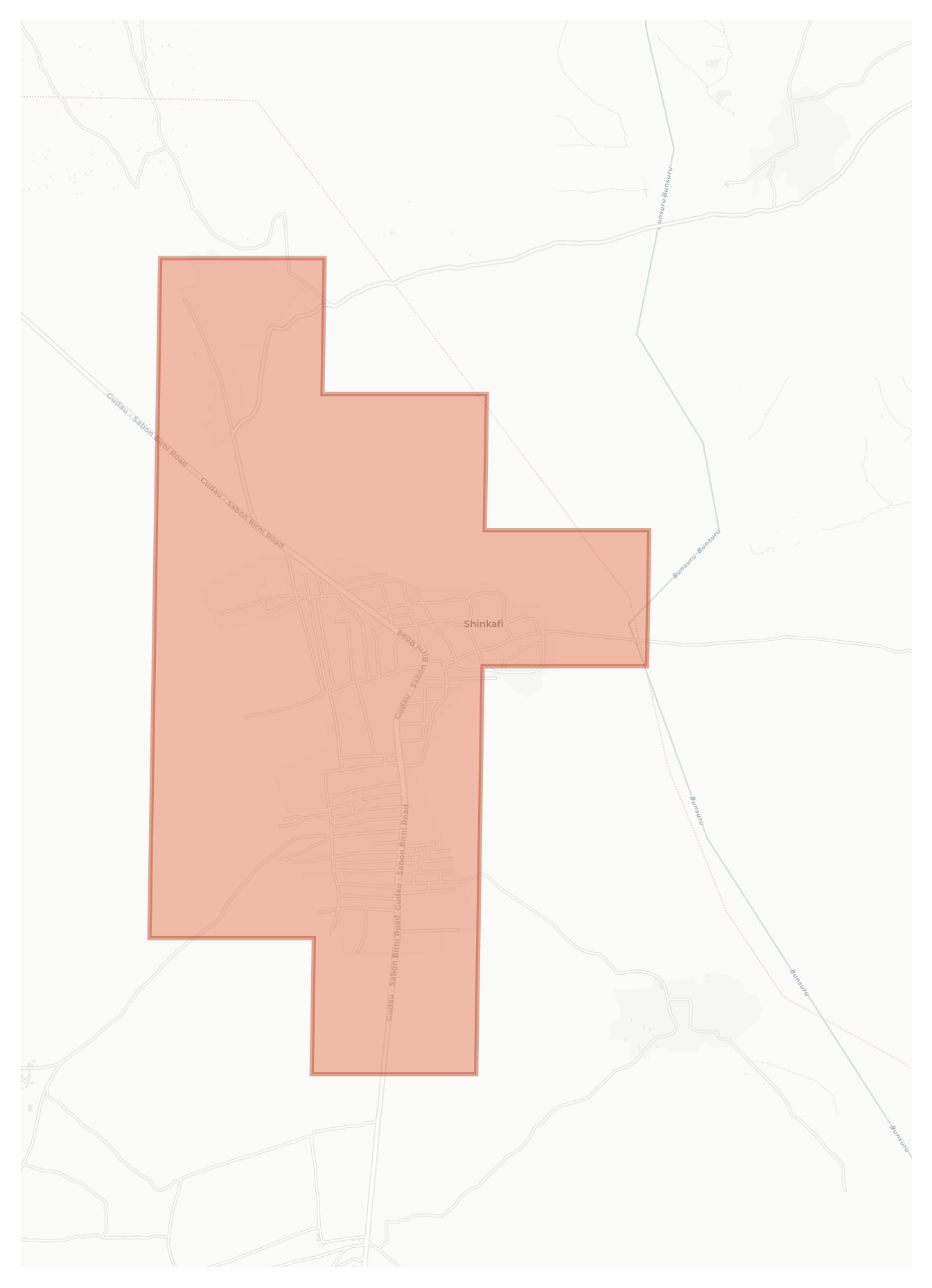 Shinkafi geographic map