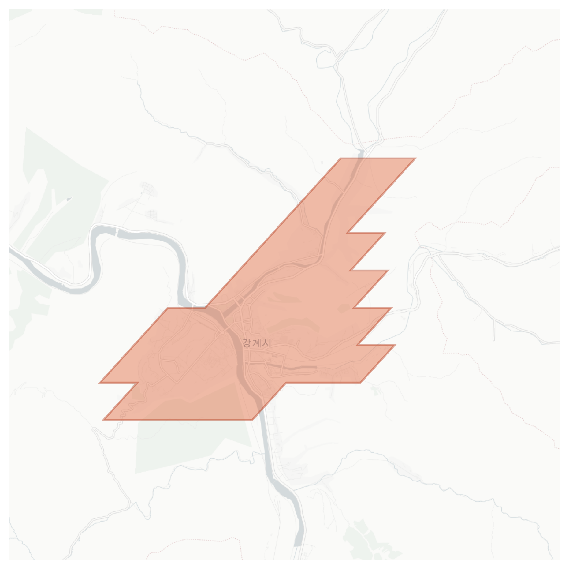 Kanggye geographic map