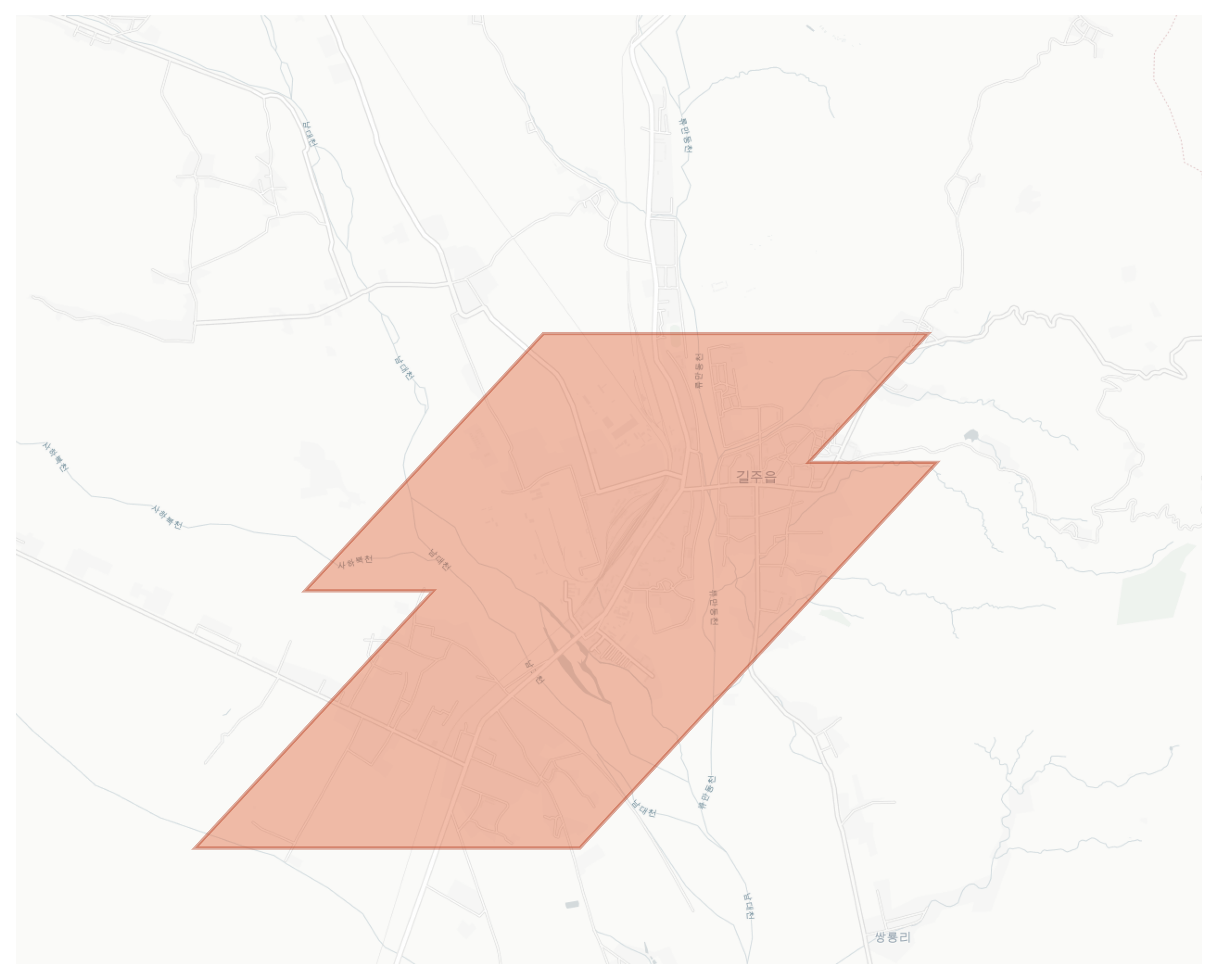 길주읍 geographic map