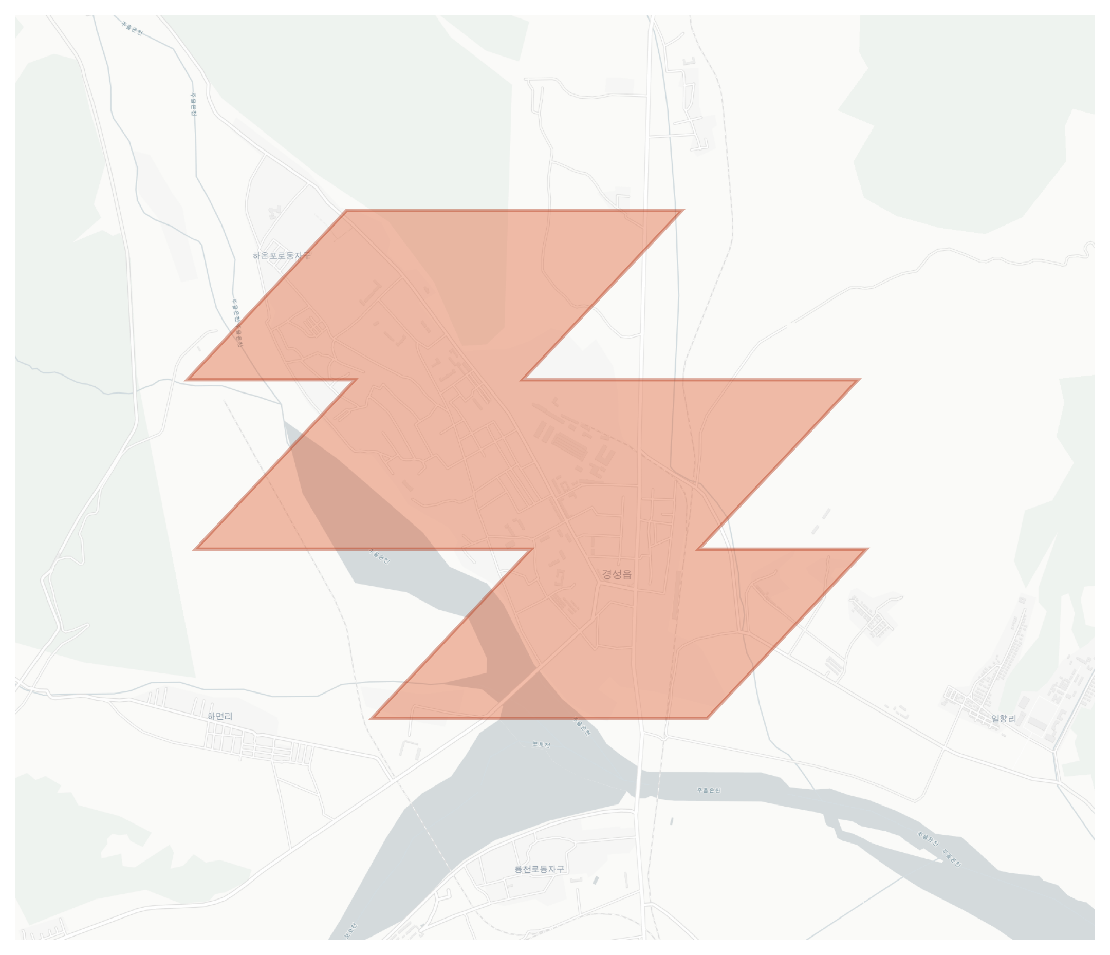 Kyongsong geographic map