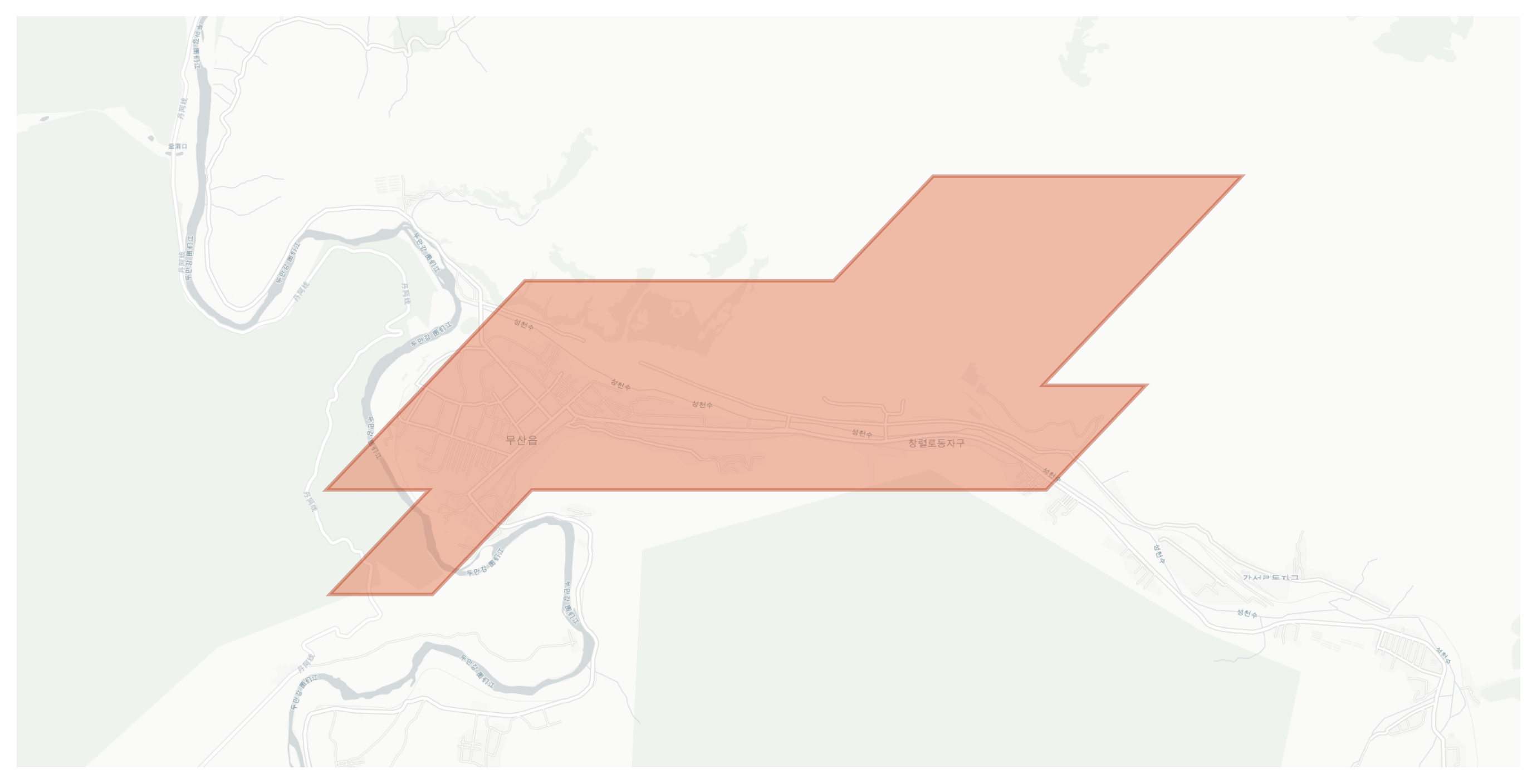 Musan geographic map