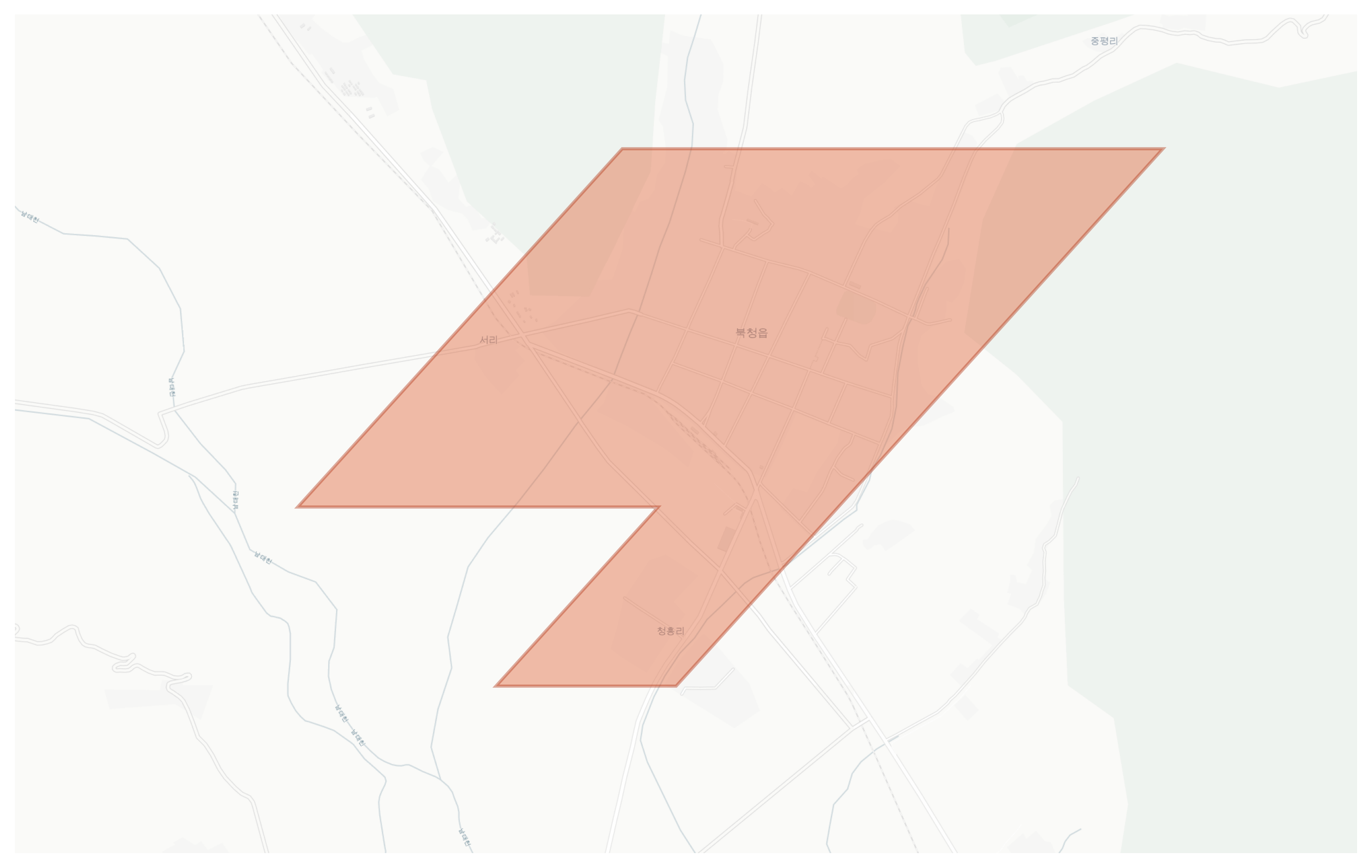 북청읍 geographic map