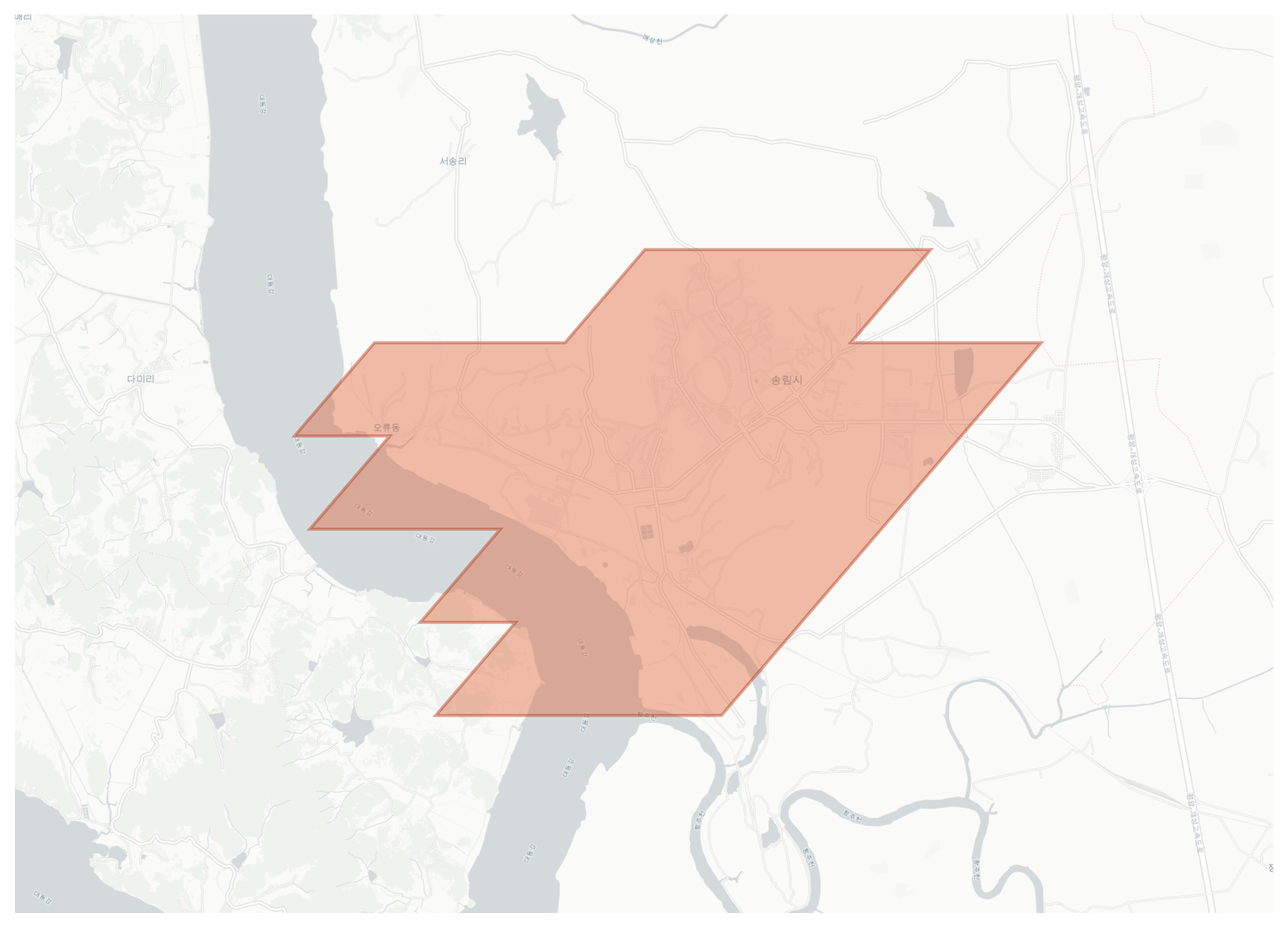 Songnim geographic map