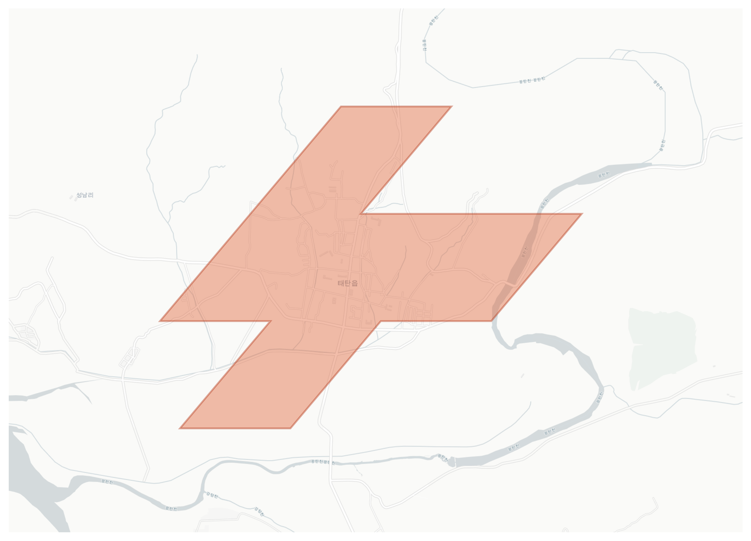 T'aet'an-eup geographic map