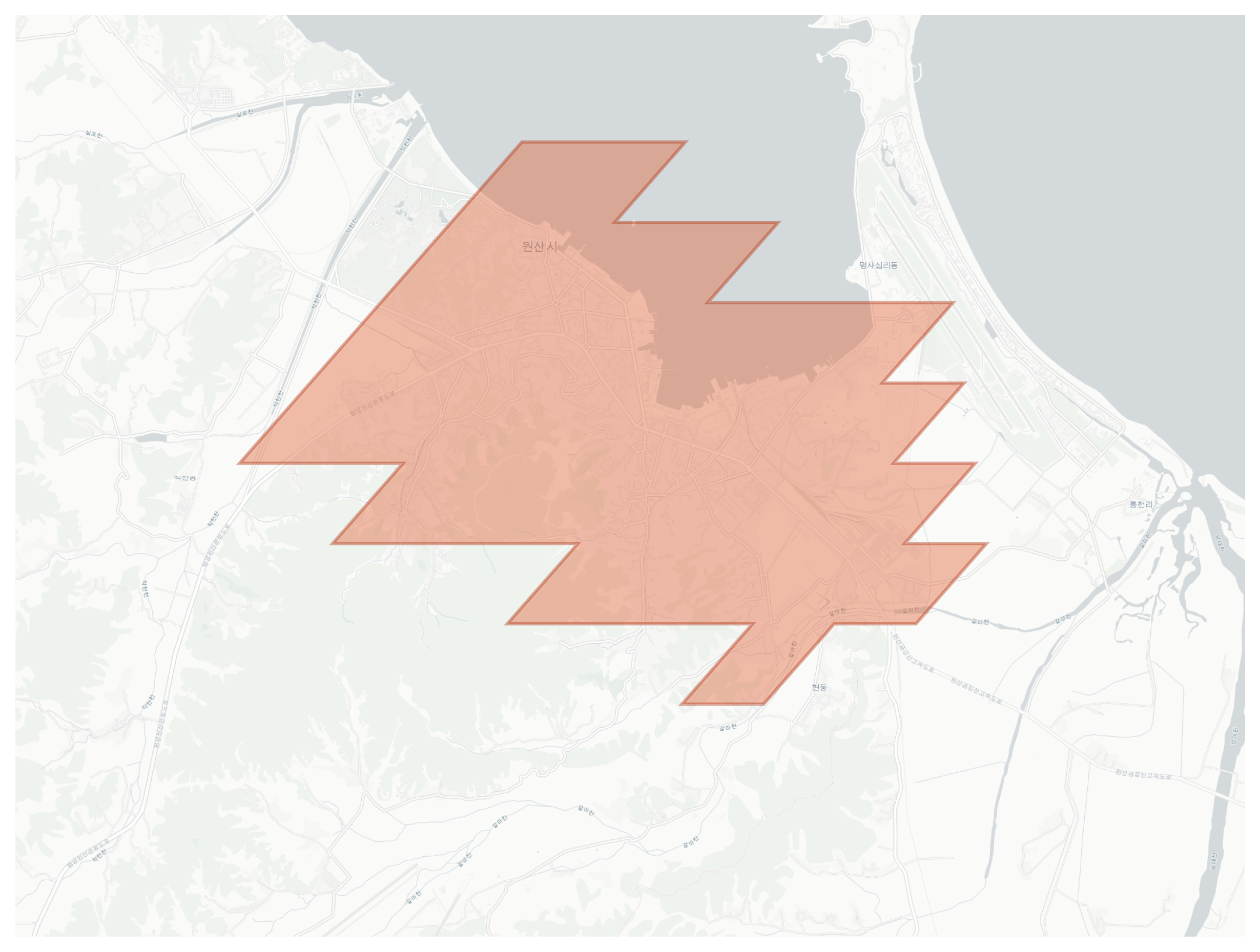 Wonsan geographic map