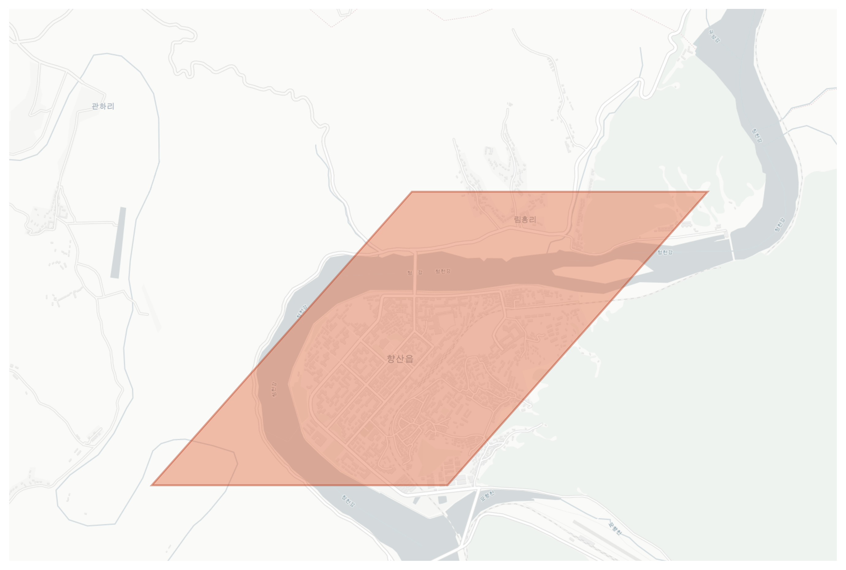 Hyangsan geographic map