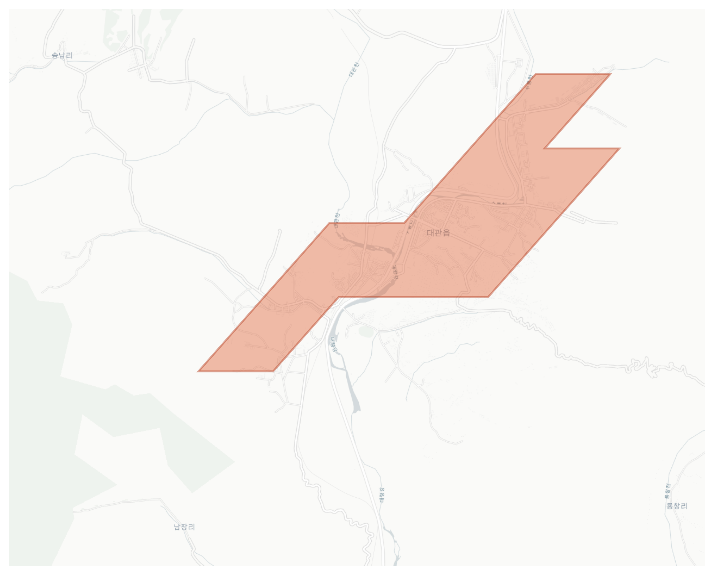 Taeryonggang geographic map