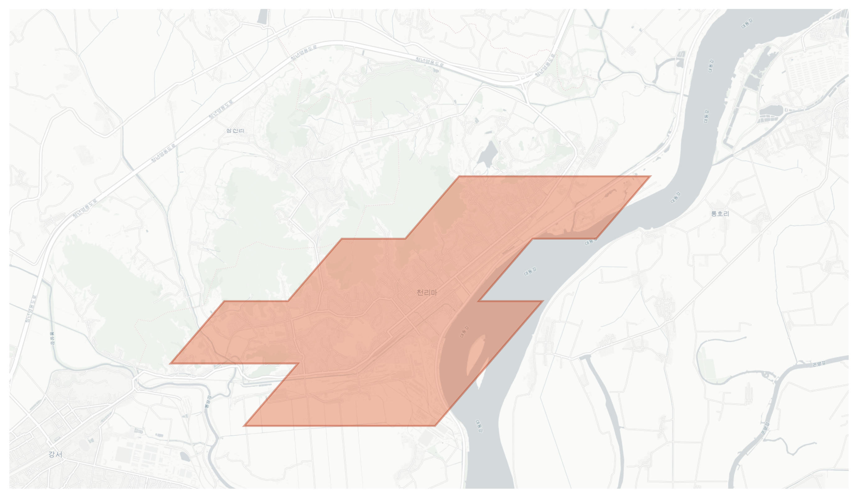 천리마구역 geographic map