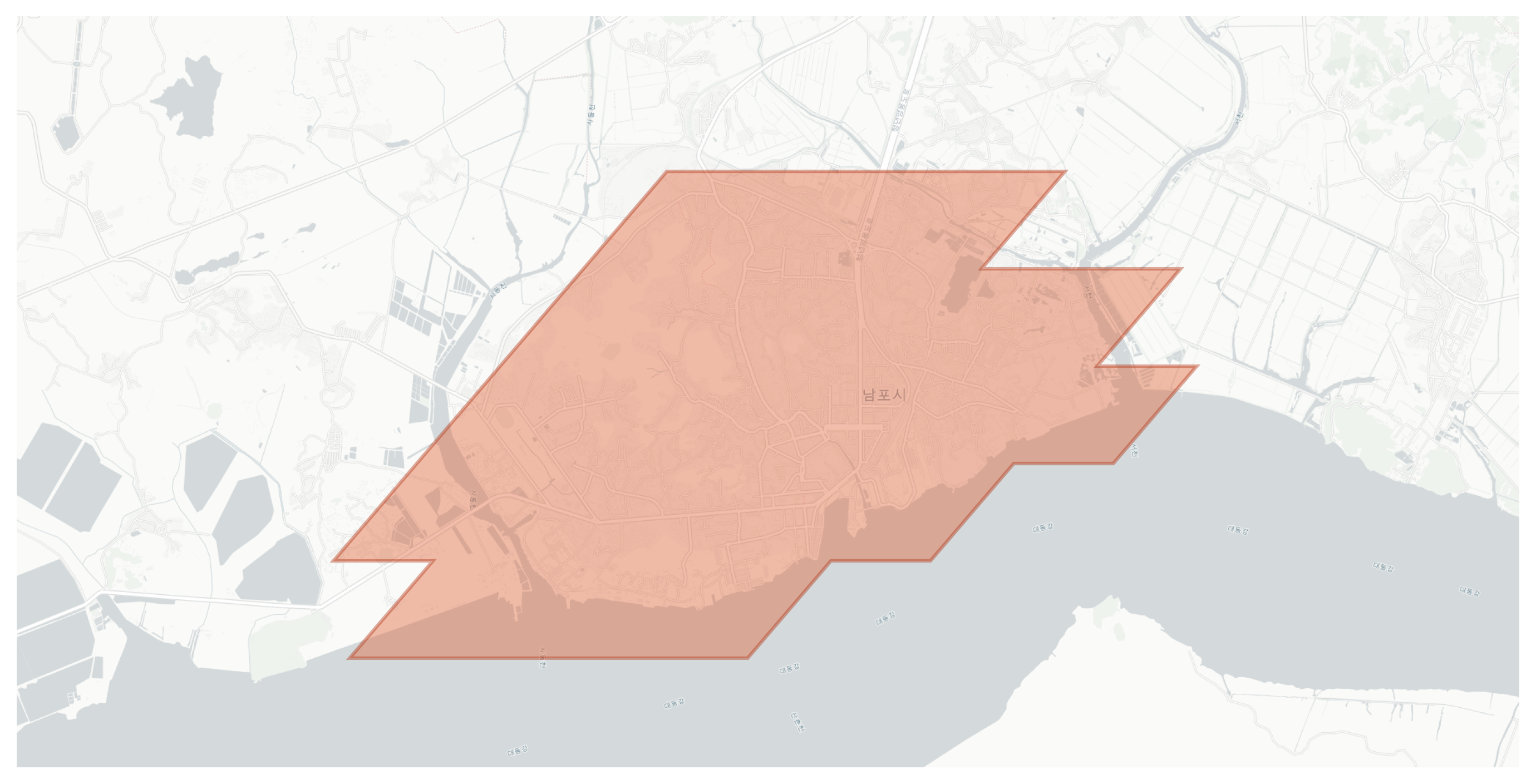 Nampo geographic map