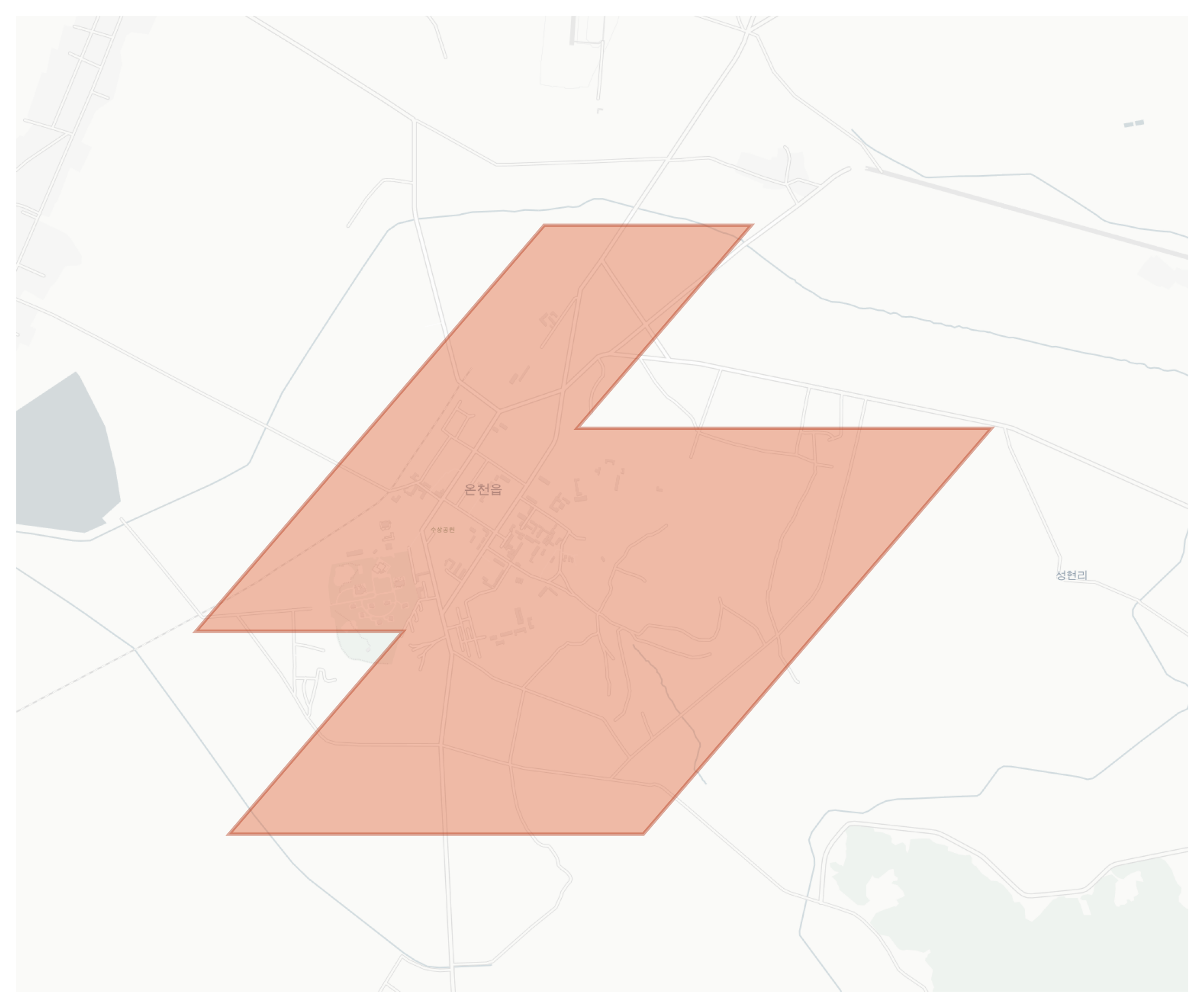 Onchon geographic map
